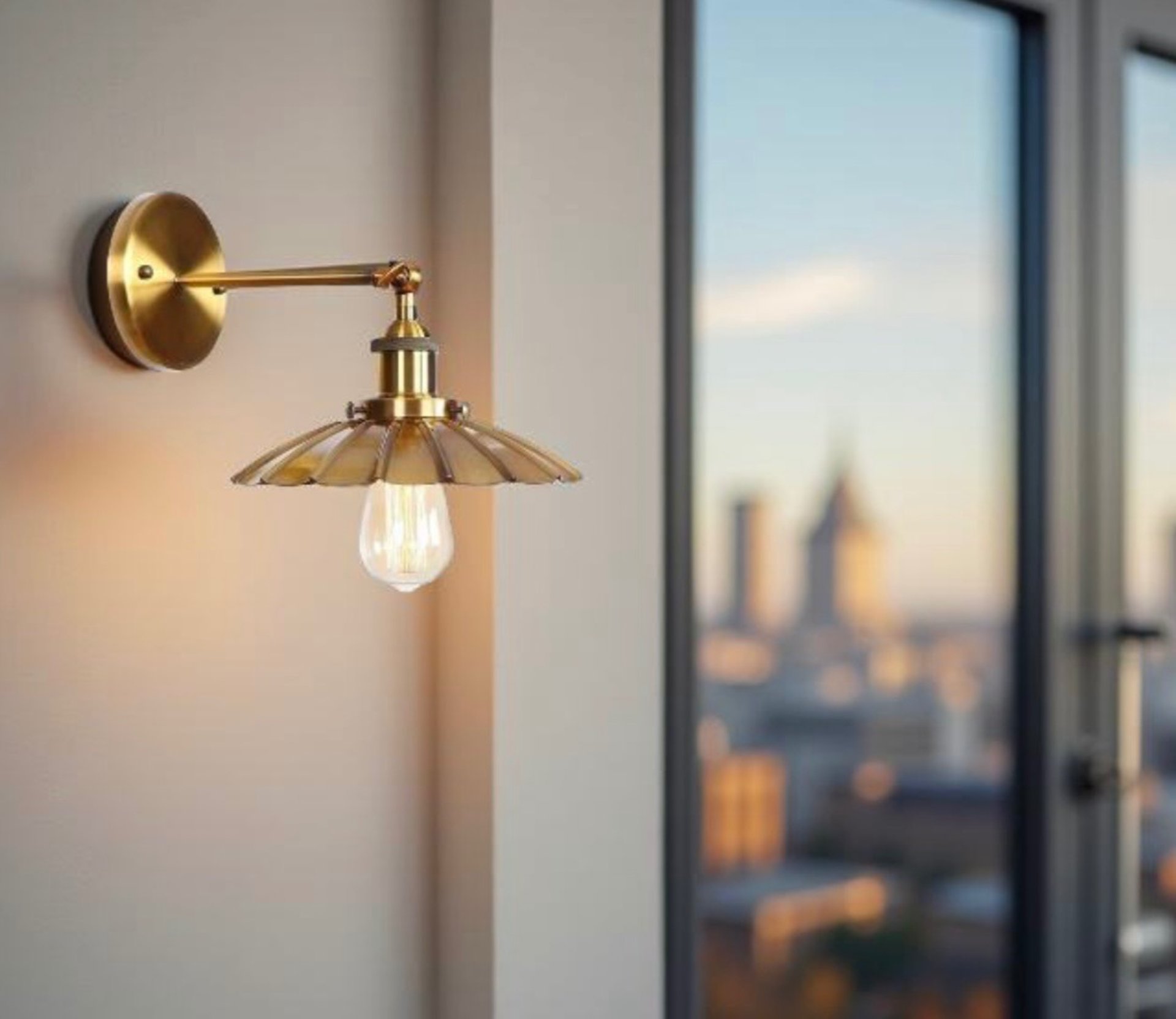 an abstract photo of a curved building with a blue sky in the background