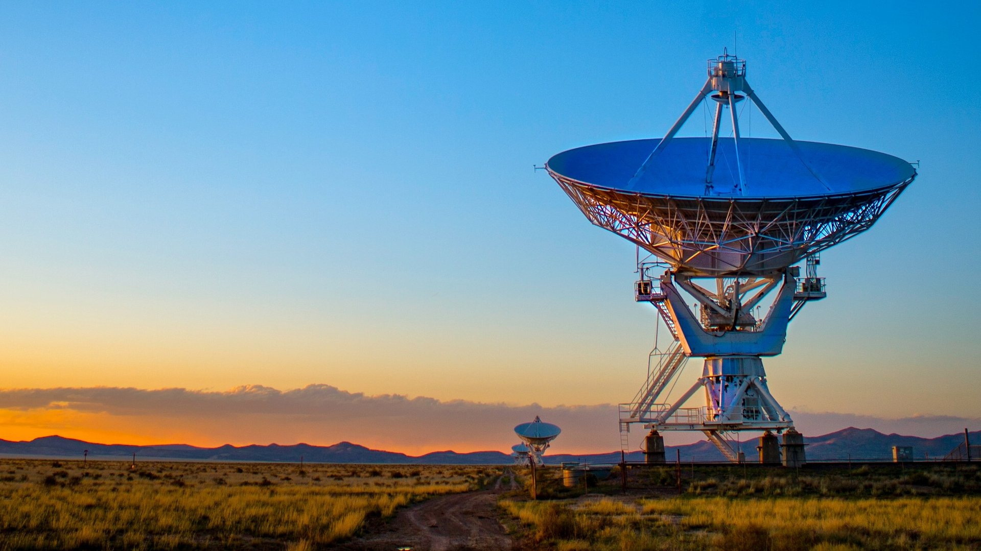 gray satellite disc on field