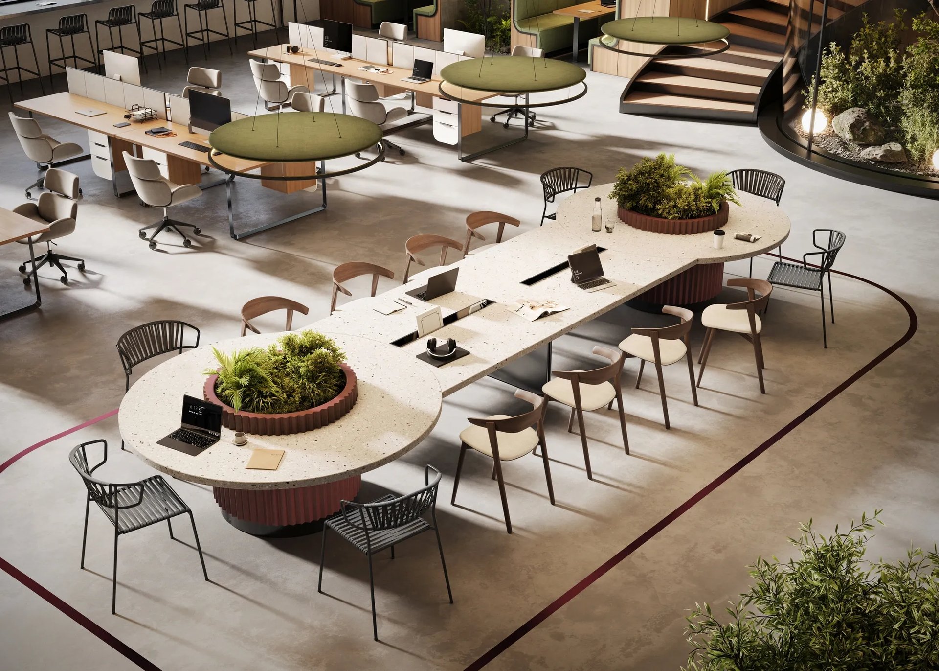 brown wooden table with chairs