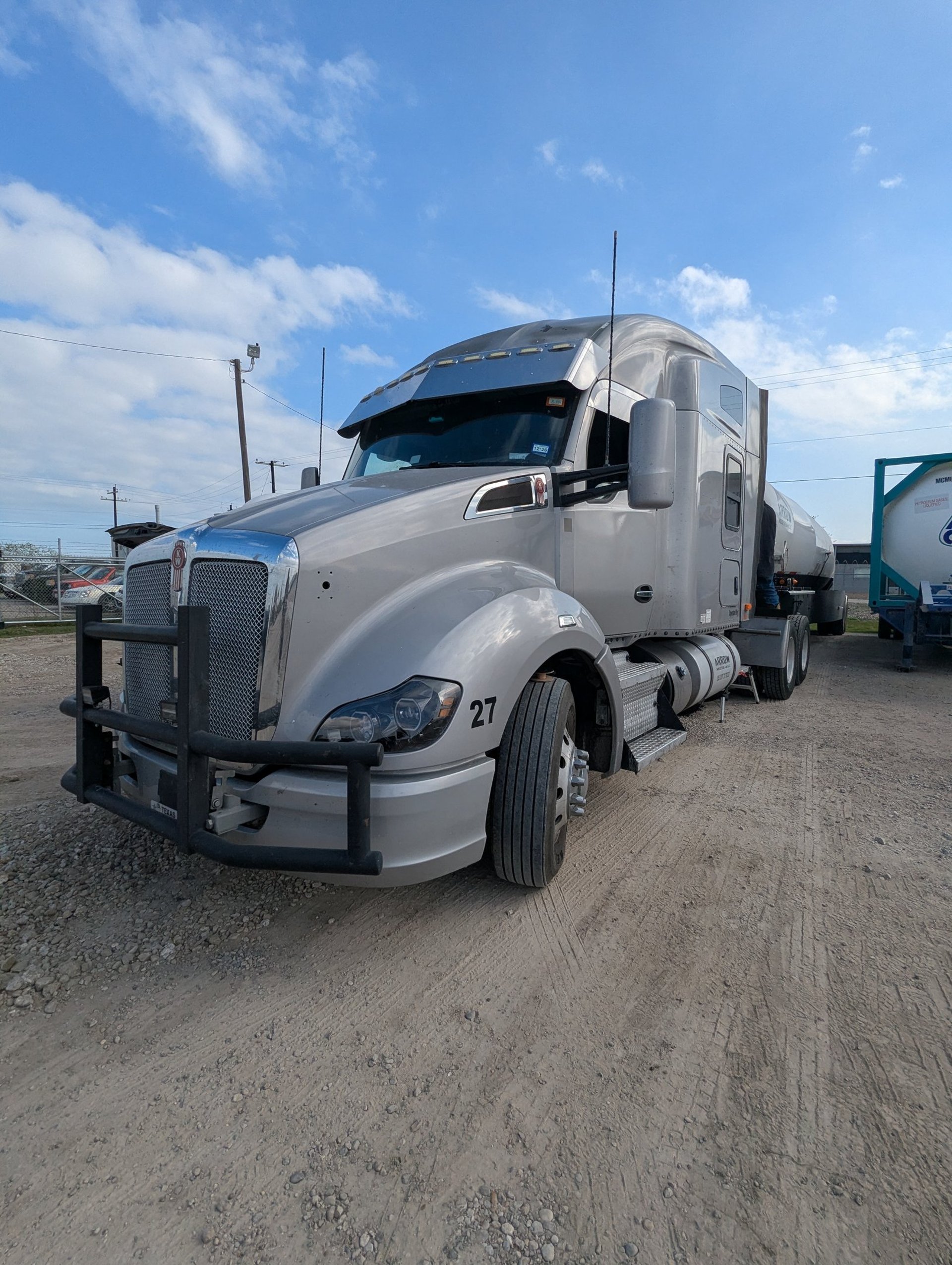 a person driving a car on a highway
