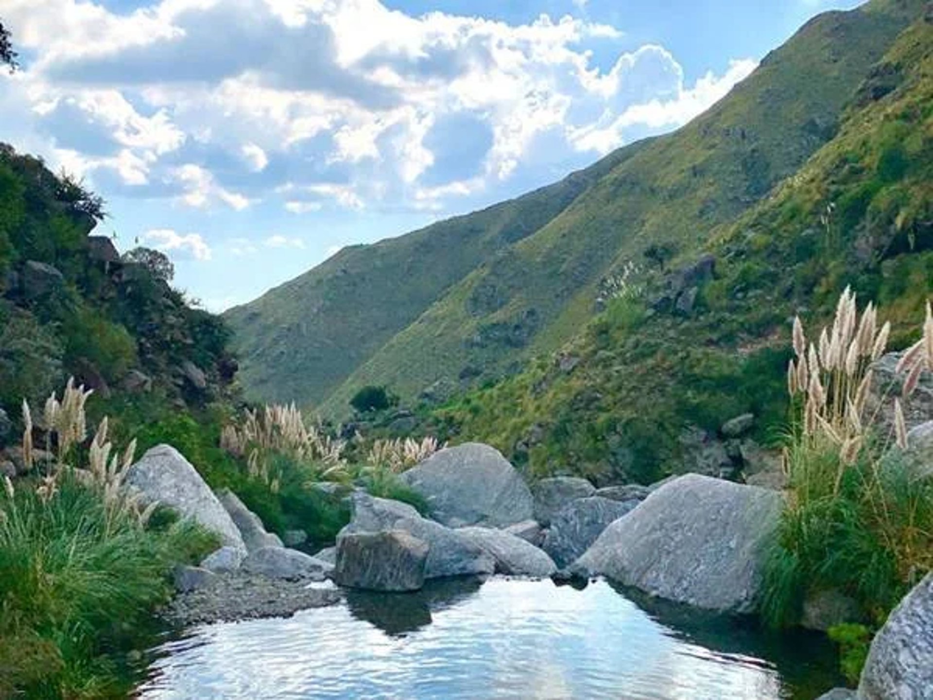 a view of a city with mountains in the background