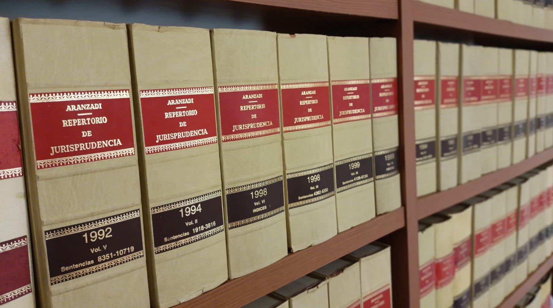 a row of books on a table