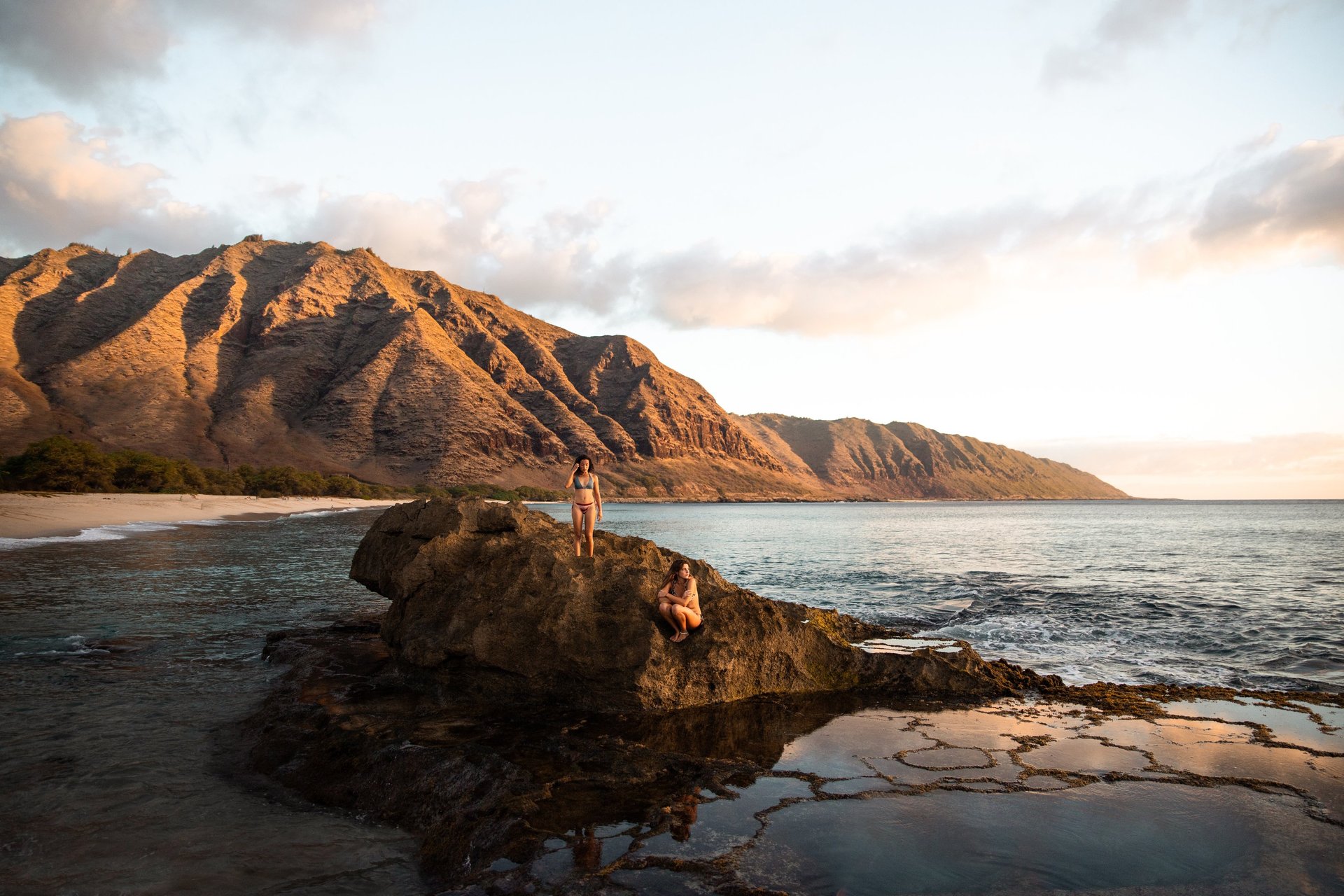 an abstract photo of a curved building with a blue sky in the background