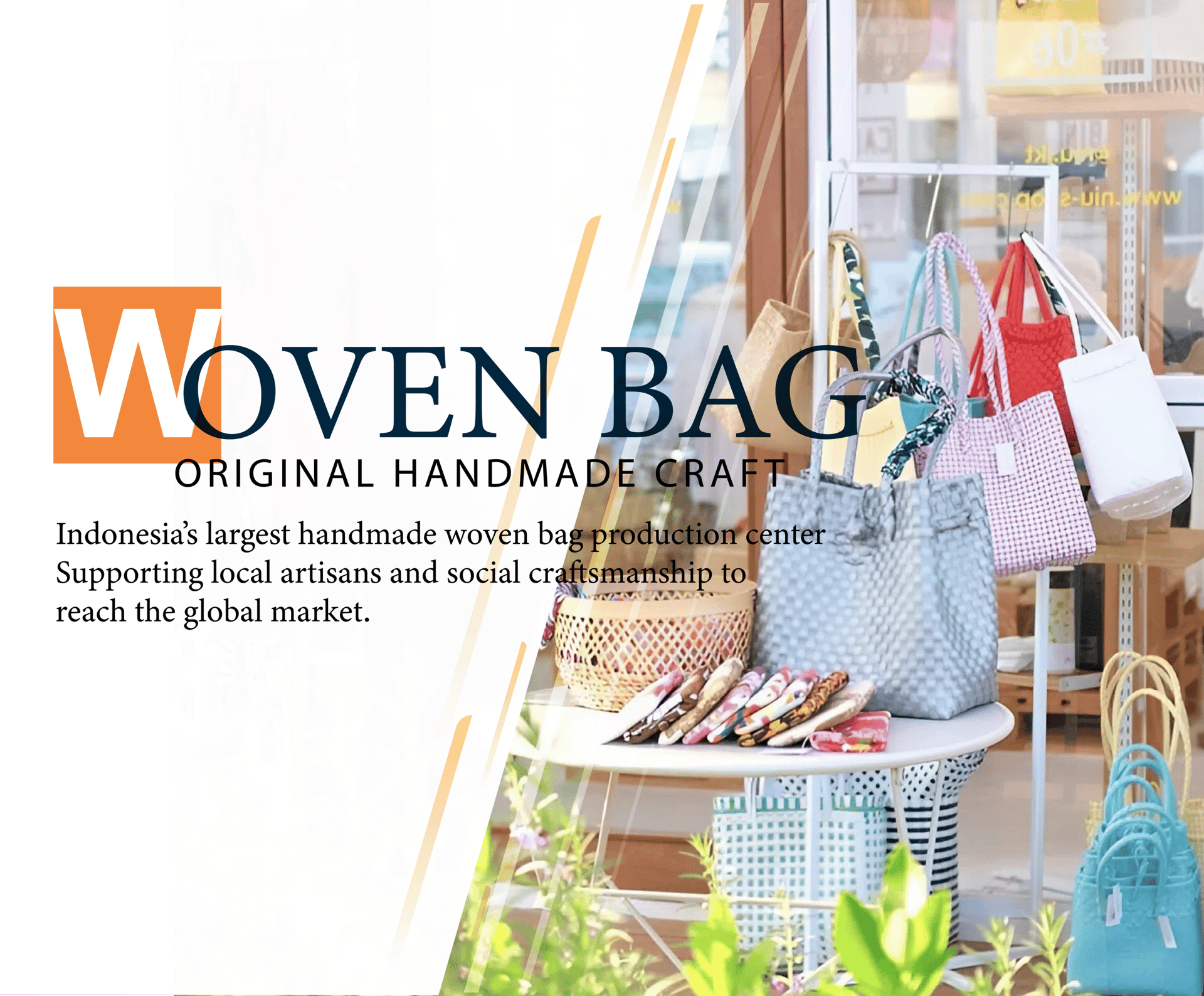 Handwoven woven bags from Indonesia made with traditional handmade craftsmanship by Craftvitas Indonesia