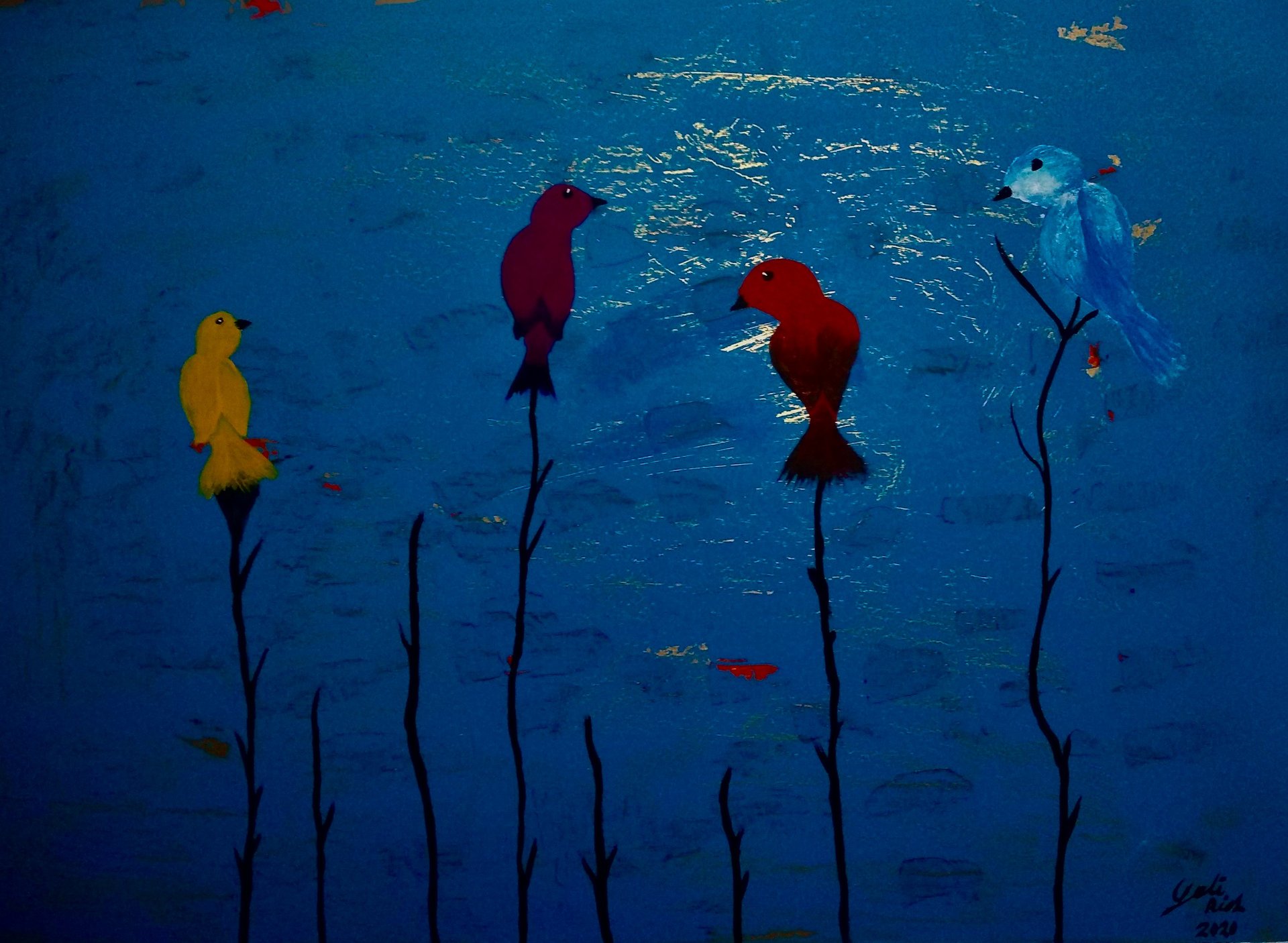 black blue and yellow textile
