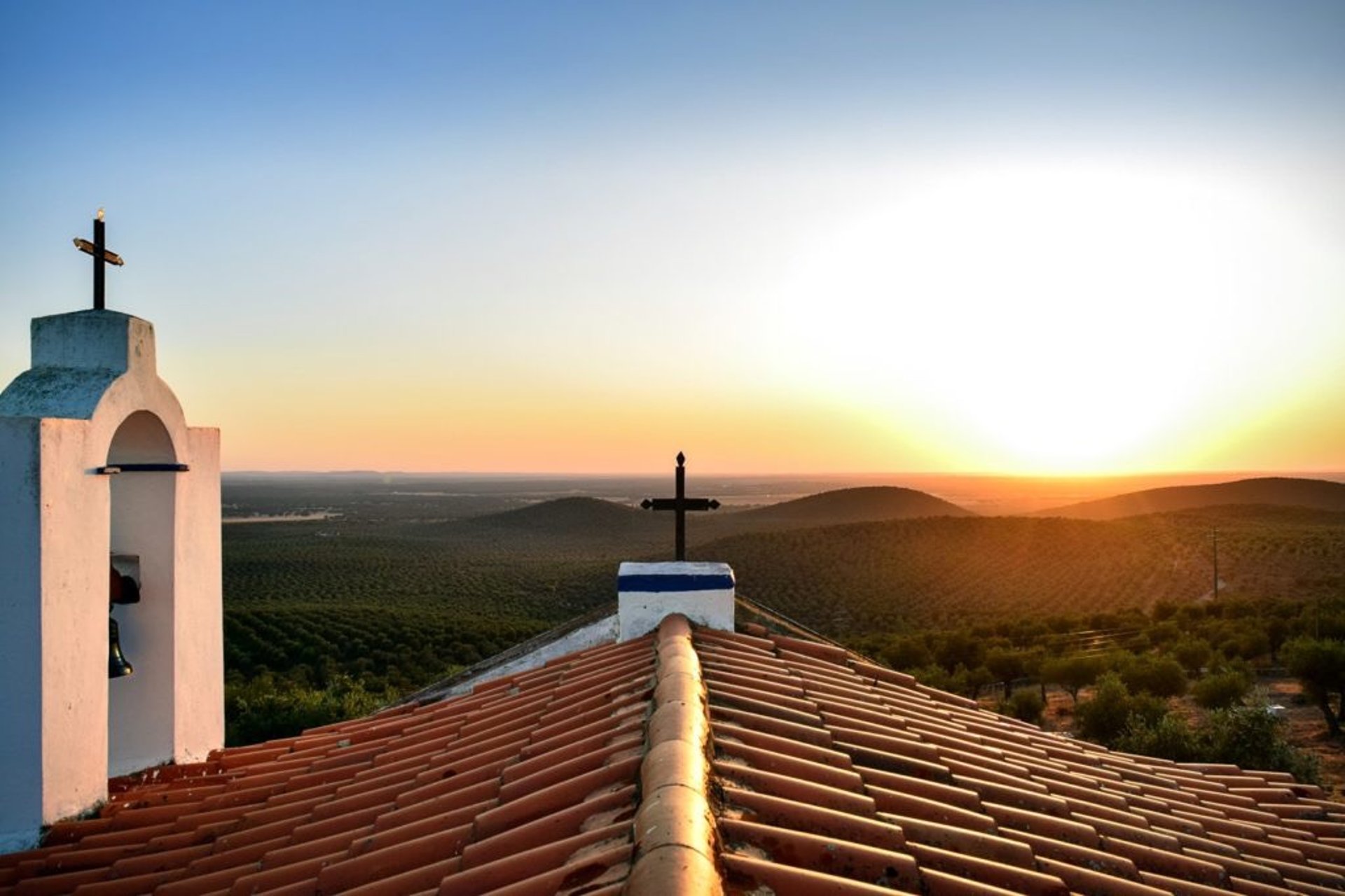 mountain range under blue sky