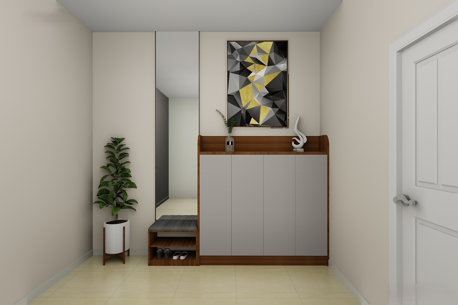 an abstract photo of a curved building with a blue sky in the background