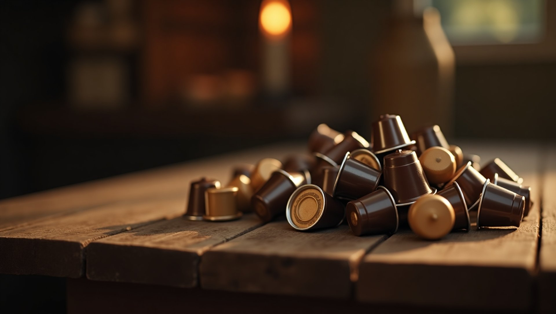 flat lay photography of coffee latte, ground coffee, and coffee beans