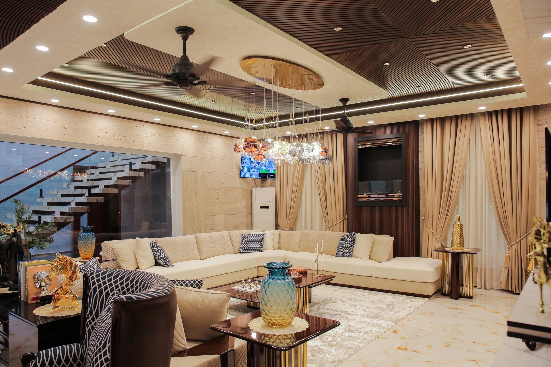 black blue and yellow textile