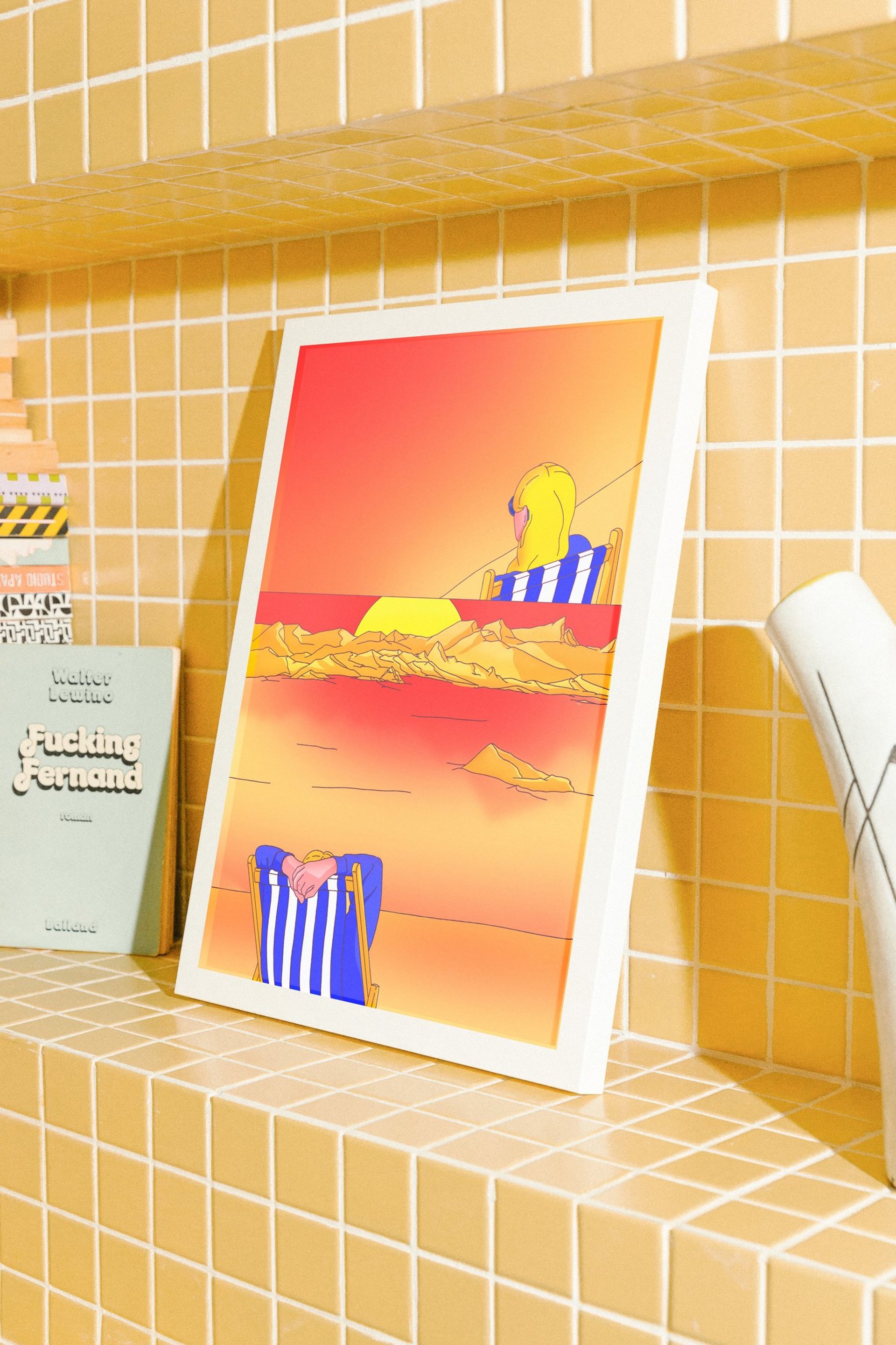 an abstract photo of a curved building with a blue sky in the background