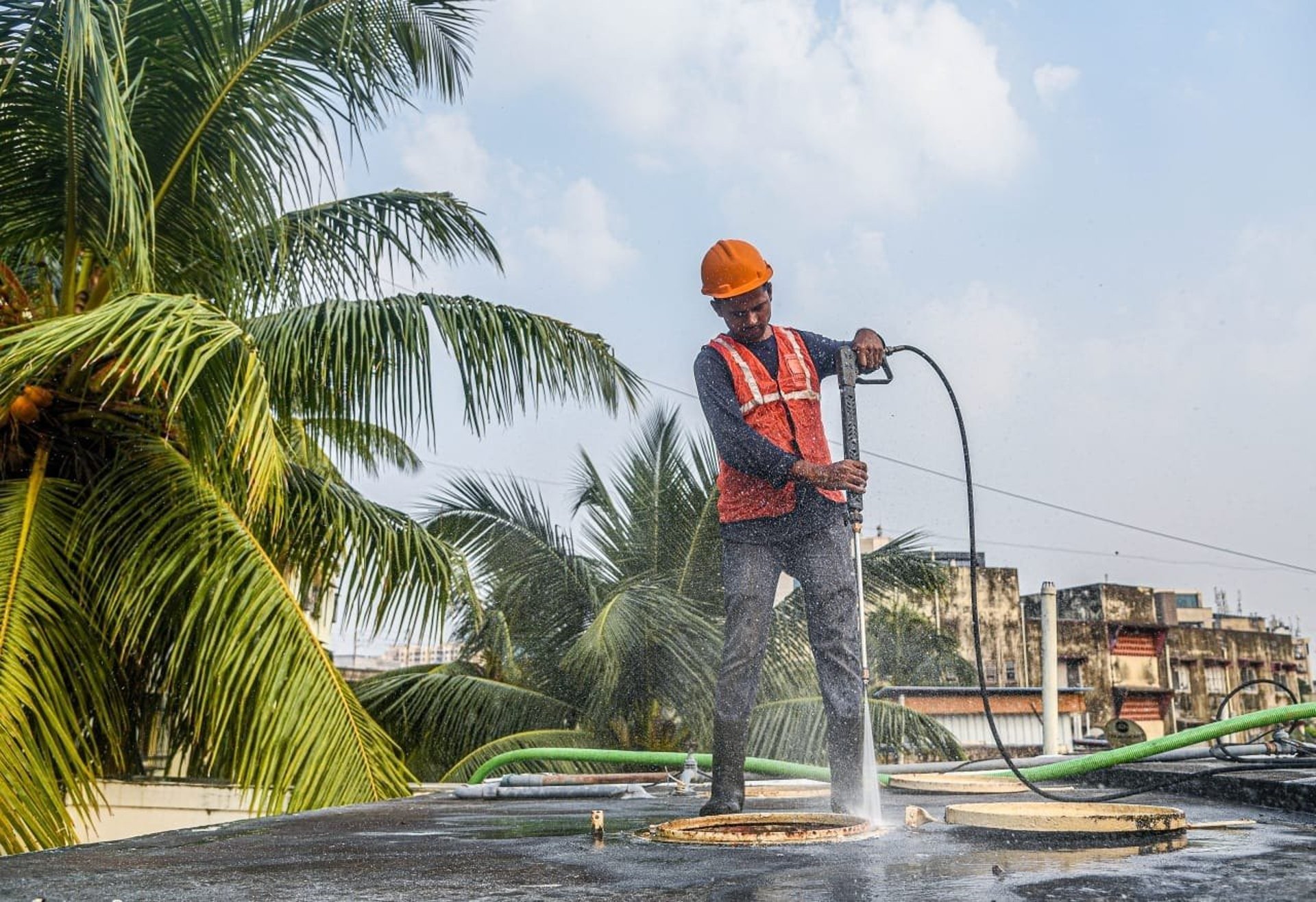black and brown leather padded tub sofa