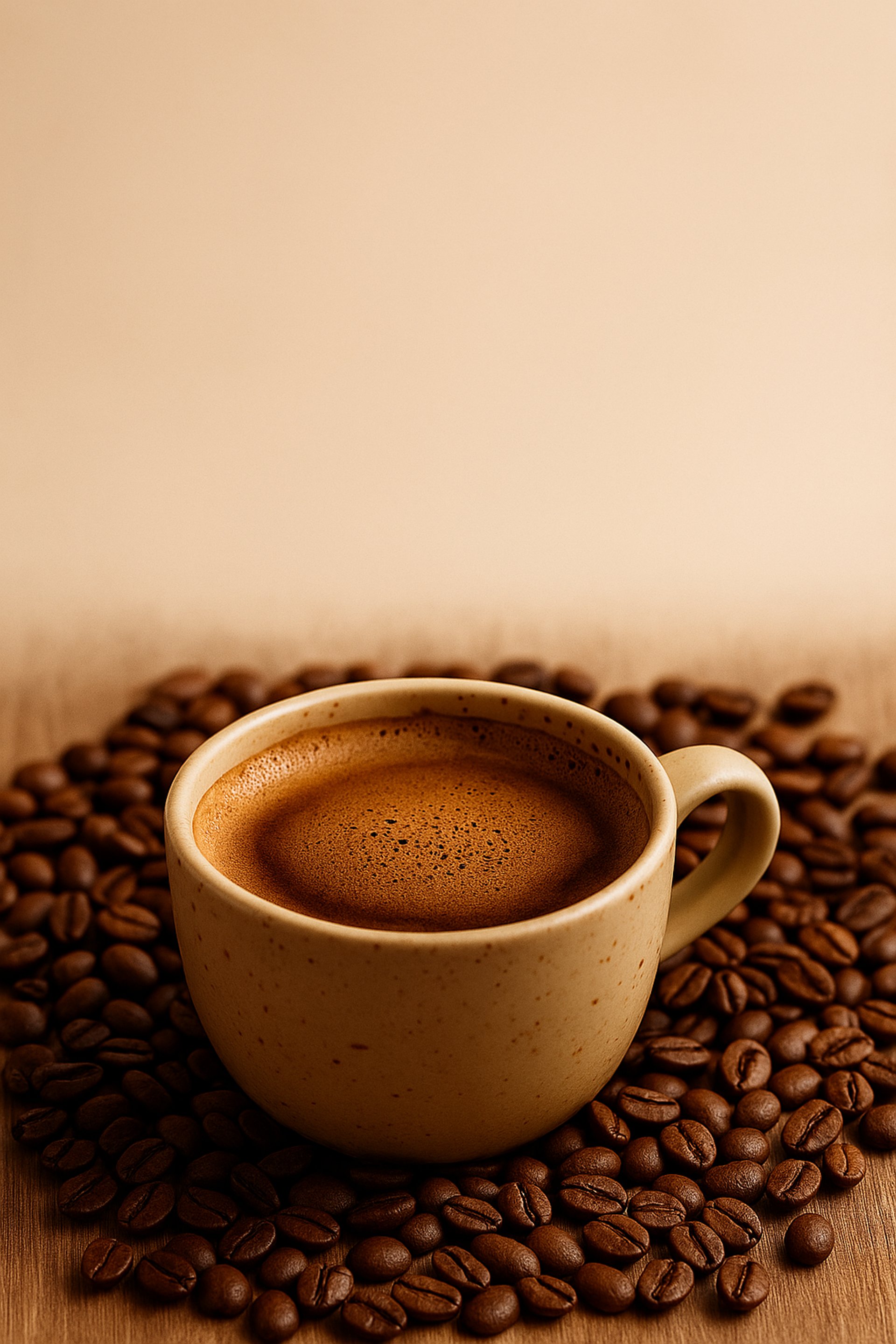 brown ceramic teacup