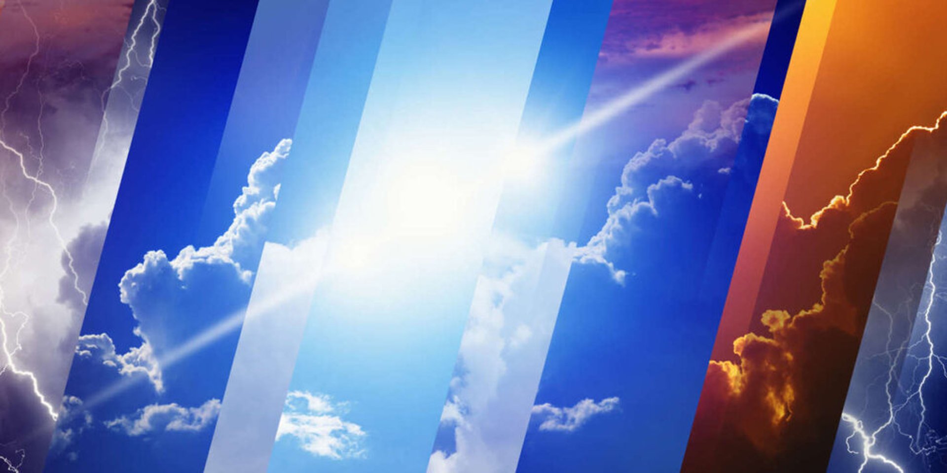 an abstract photo of a curved building with a blue sky in the background