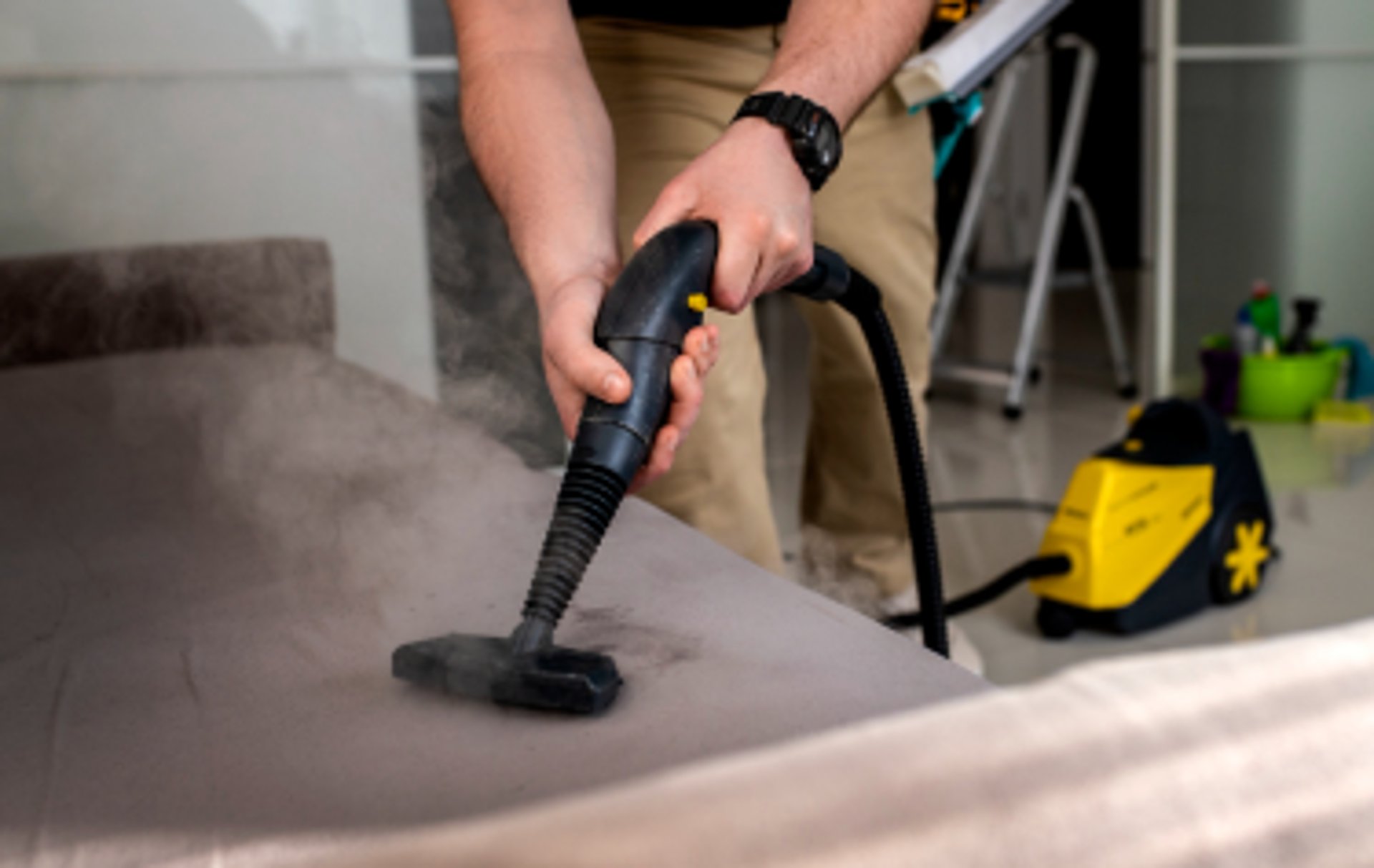 an abstract photo of a curved building with a blue sky in the background