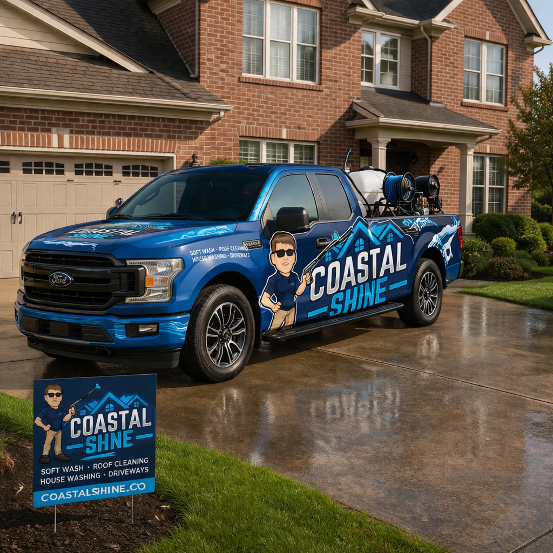 white and brown wooden house near green trees under blue sky during daytime