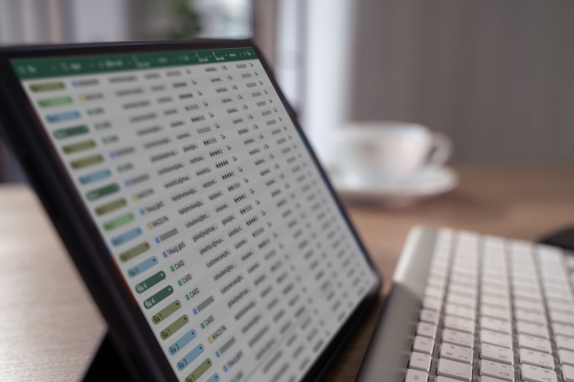 an abstract photo of a curved building with a blue sky in the background