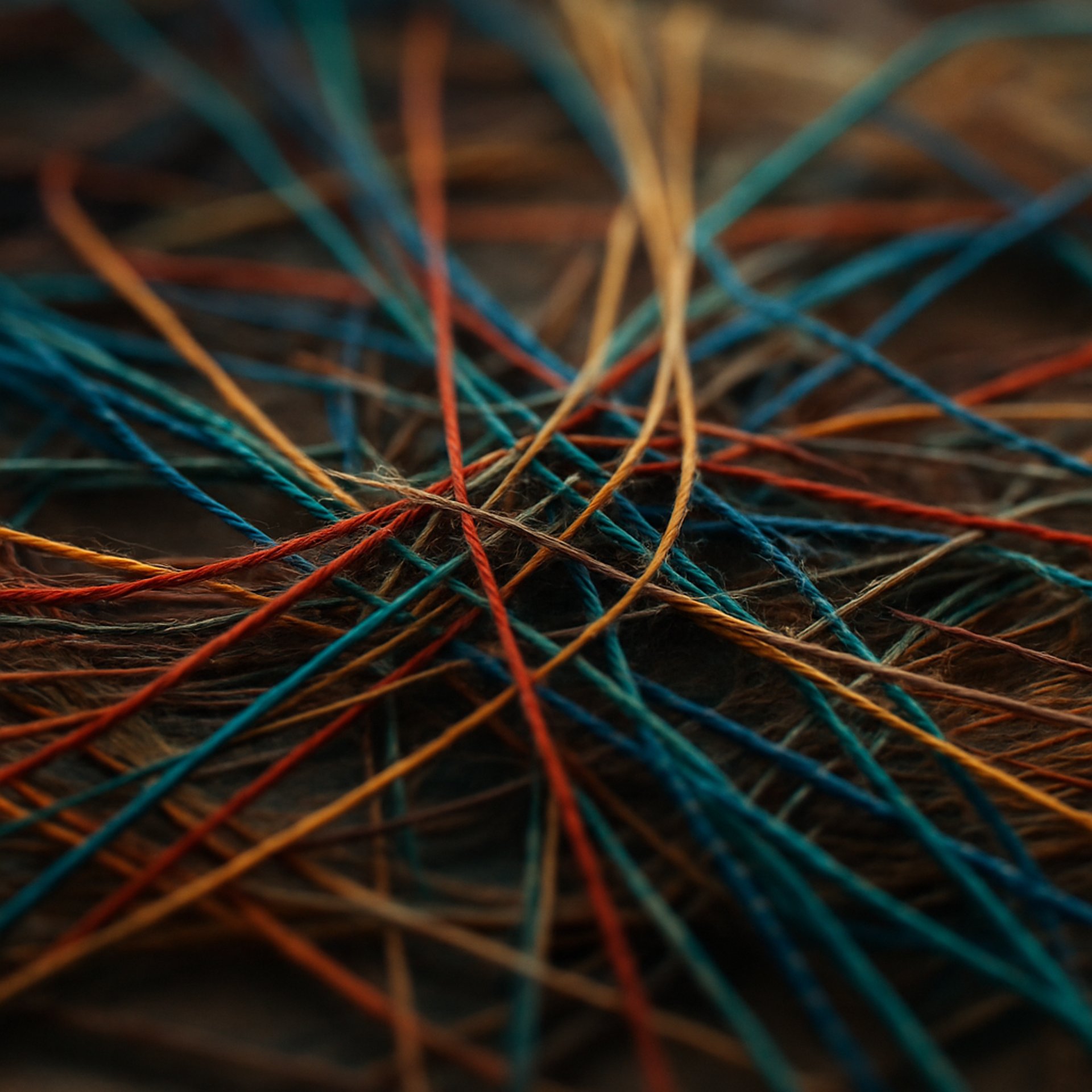 InnerLoom Life Coaching: colorful woven threads symbolizing connection clarity and growth