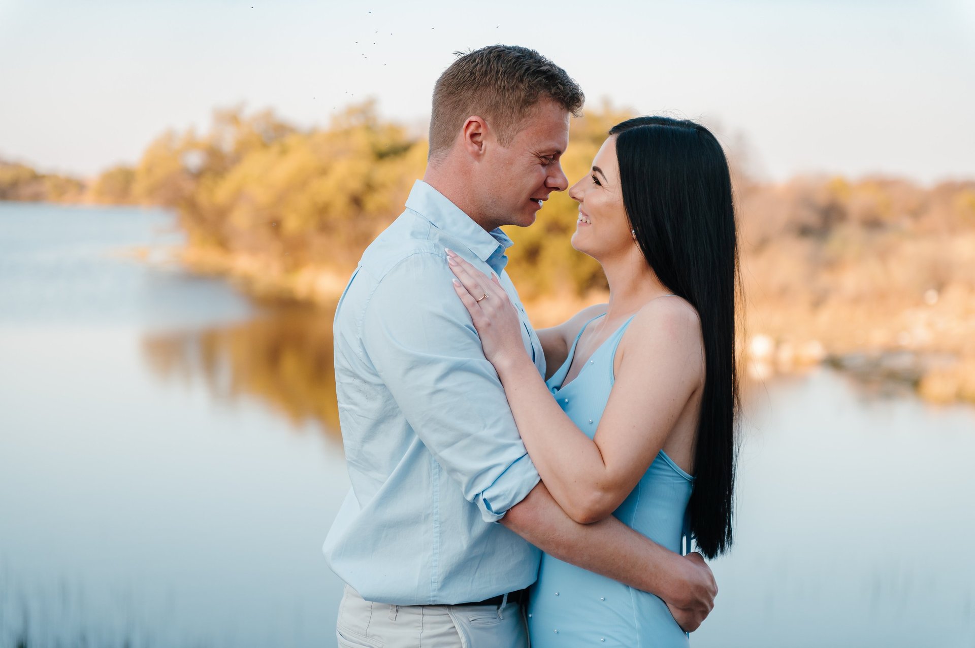 couple wearing silver-colored rings