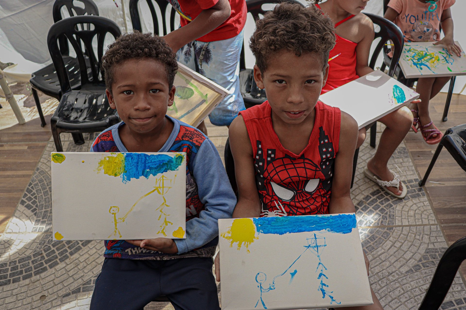 black blue and yellow textile