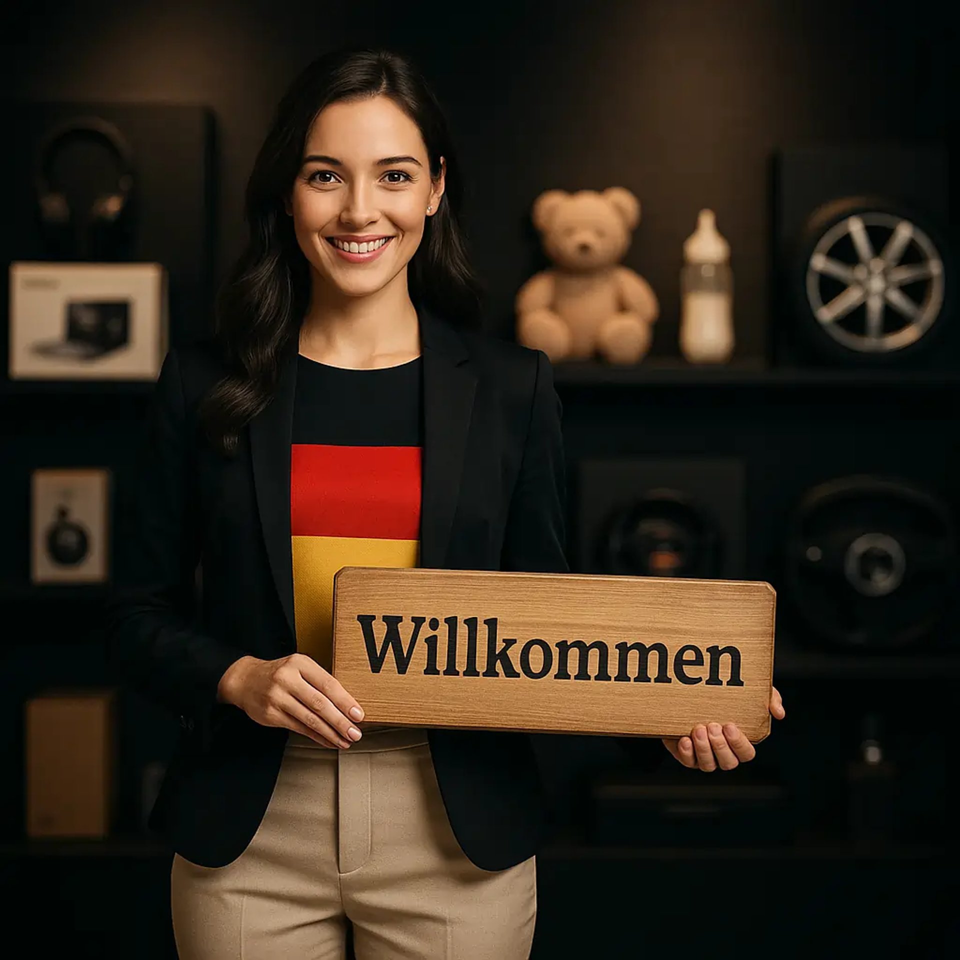 woman holding dried flower