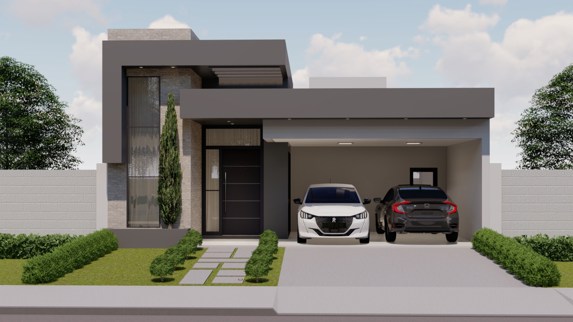 an abstract photo of a curved building with a blue sky in the background