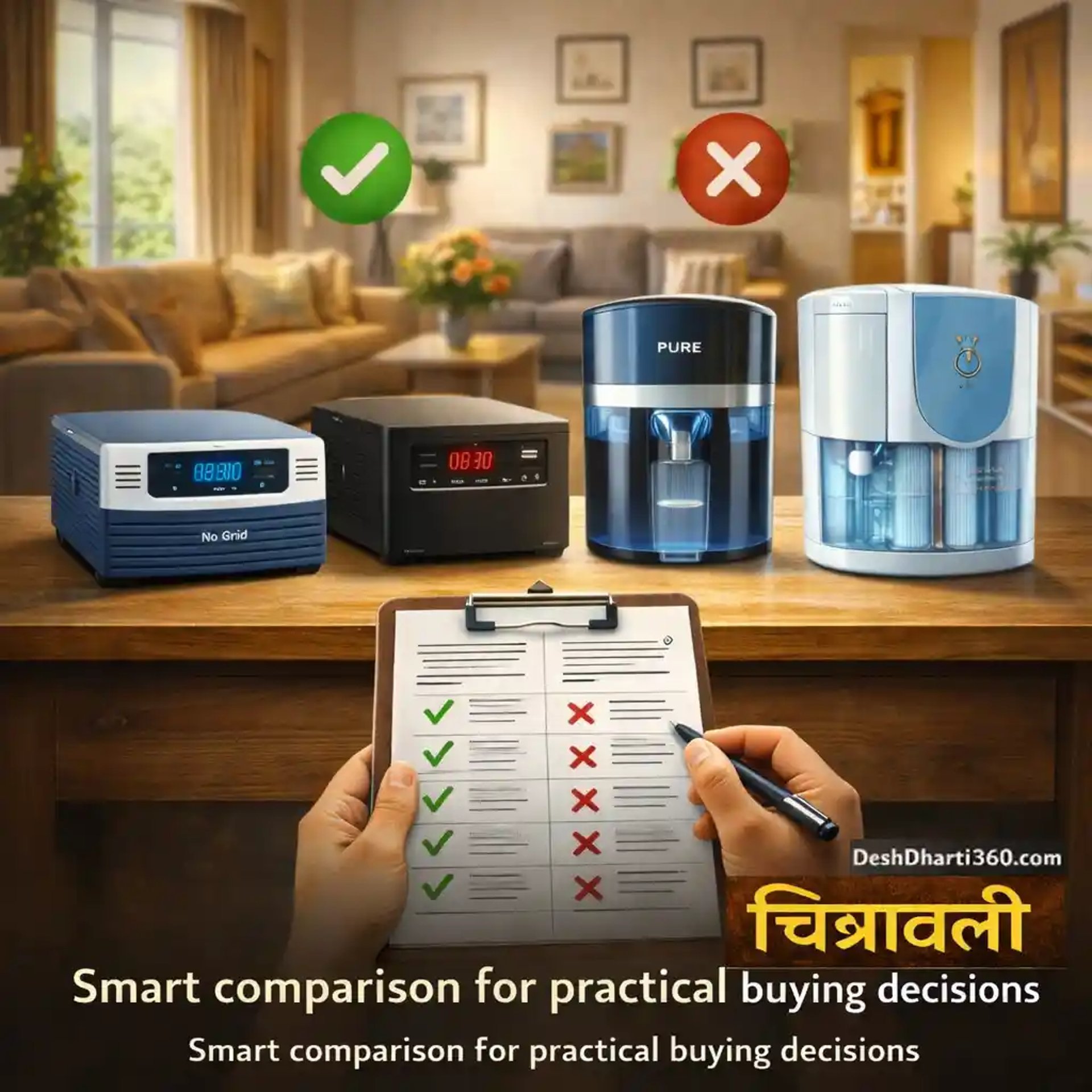 Comparison of home products for smart buying decisions