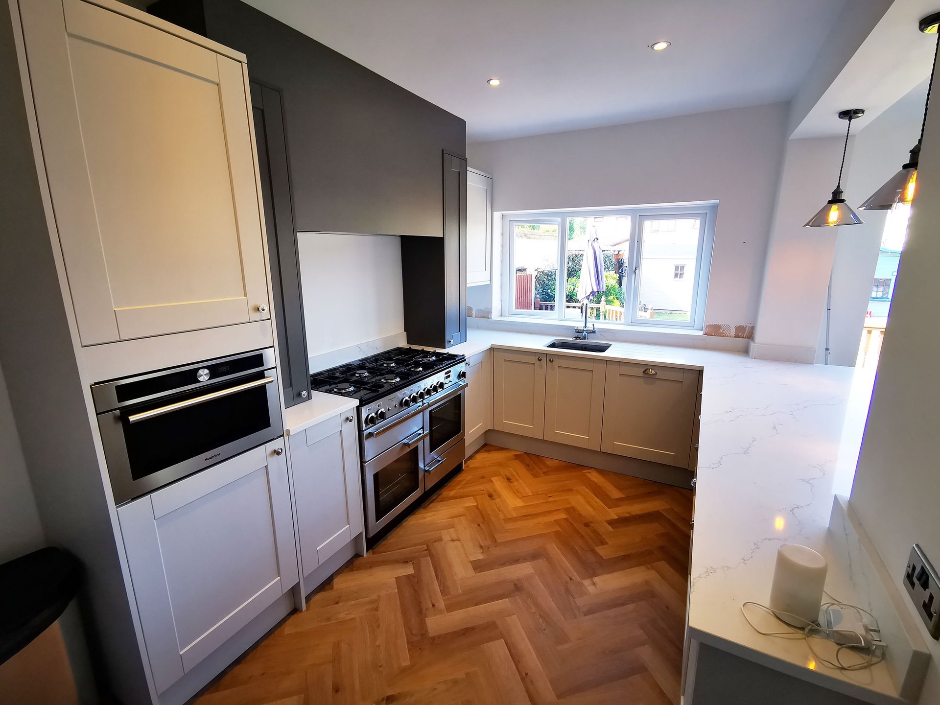 black and brown leather padded tub sofa