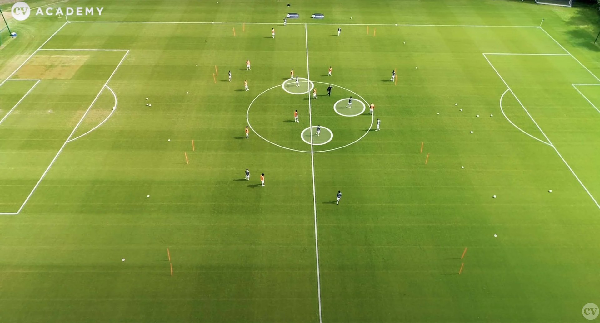 aerial photography of soccer field