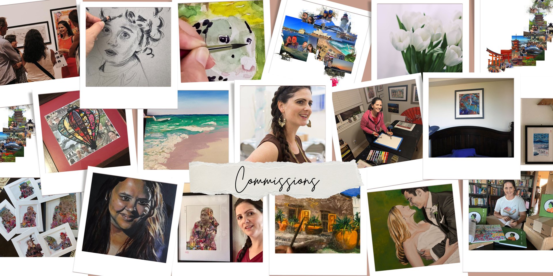 digital photo montage print, collage photography, Mt Fuji, teapot, tea cup, landscape, Japan