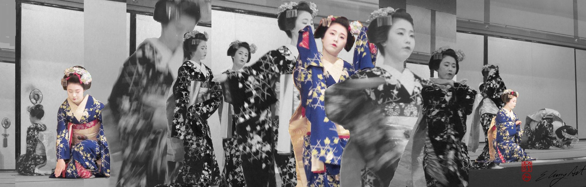 digital photo montage print slices photography Japan