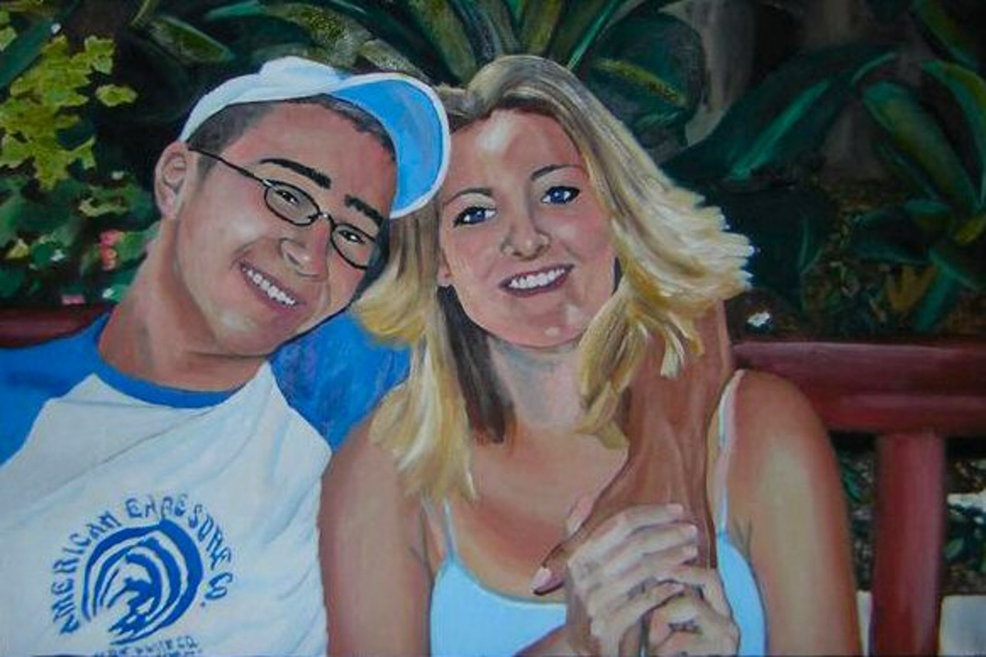original hand painted oil painting couple portrait custom 