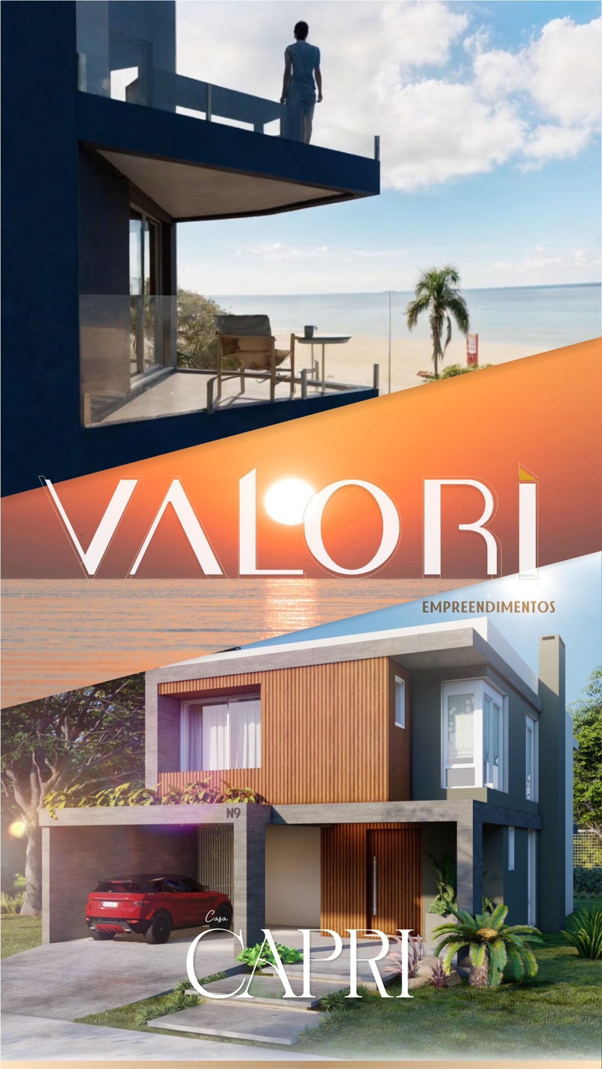 Nascer do sol na praia do laranjal em Pelotas. Um figueira centenária e uma casa de salva-vidas em frente ao prédio Orla