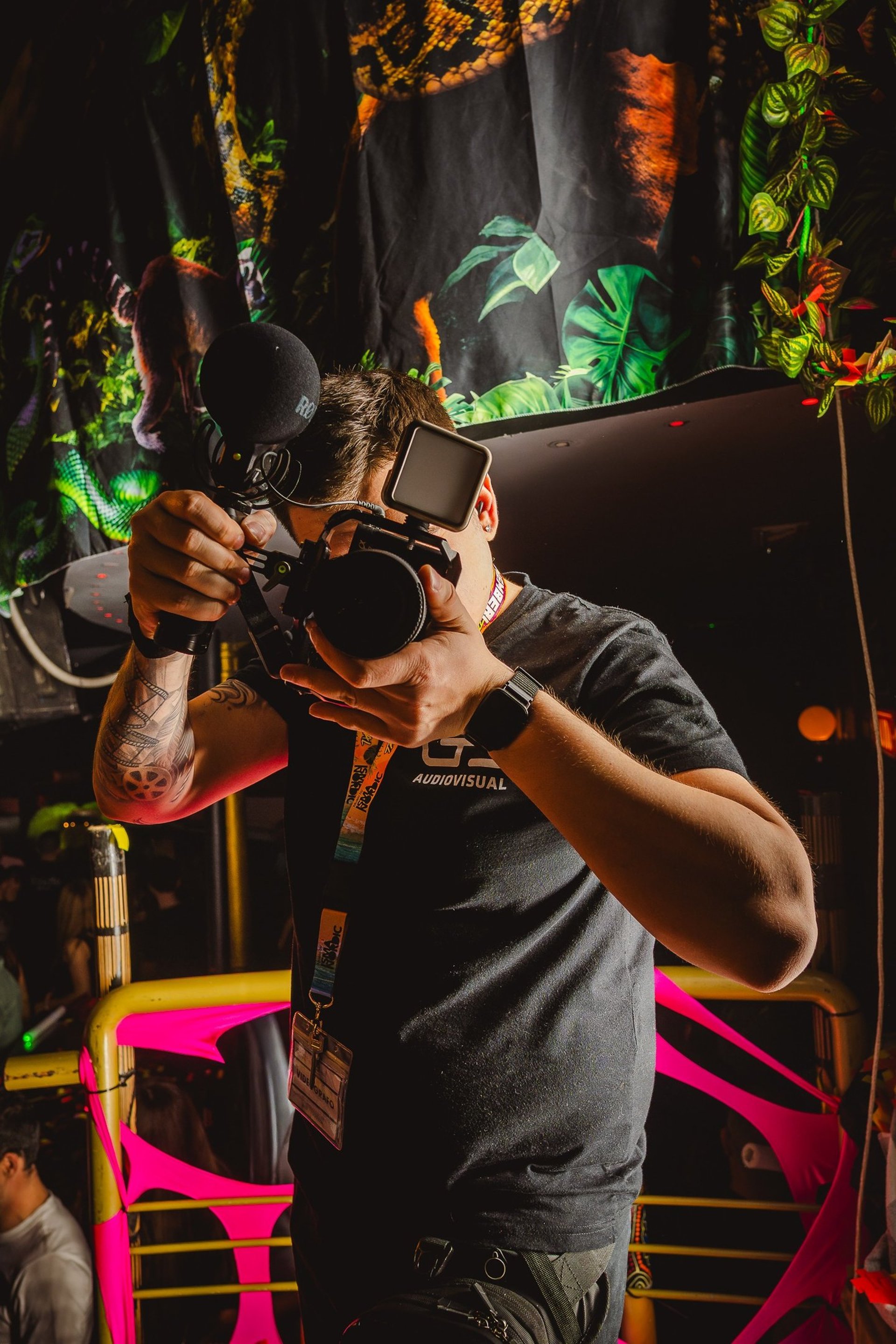 black blue and yellow textile