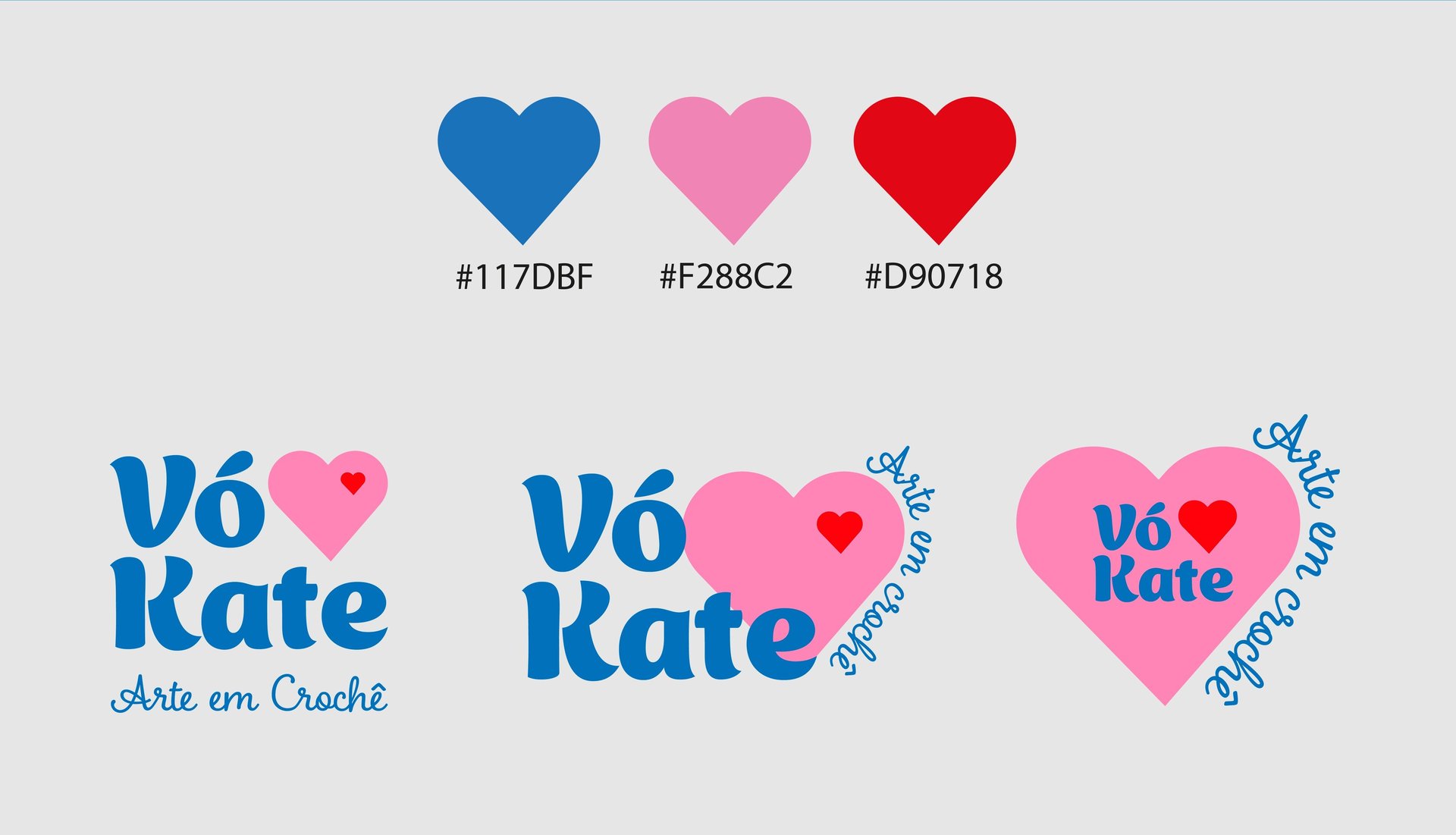 Logotipo da Vo Kate, caracterizado por um design inovador, cores vivas e uma tipografia que reflete a identidade da marca.