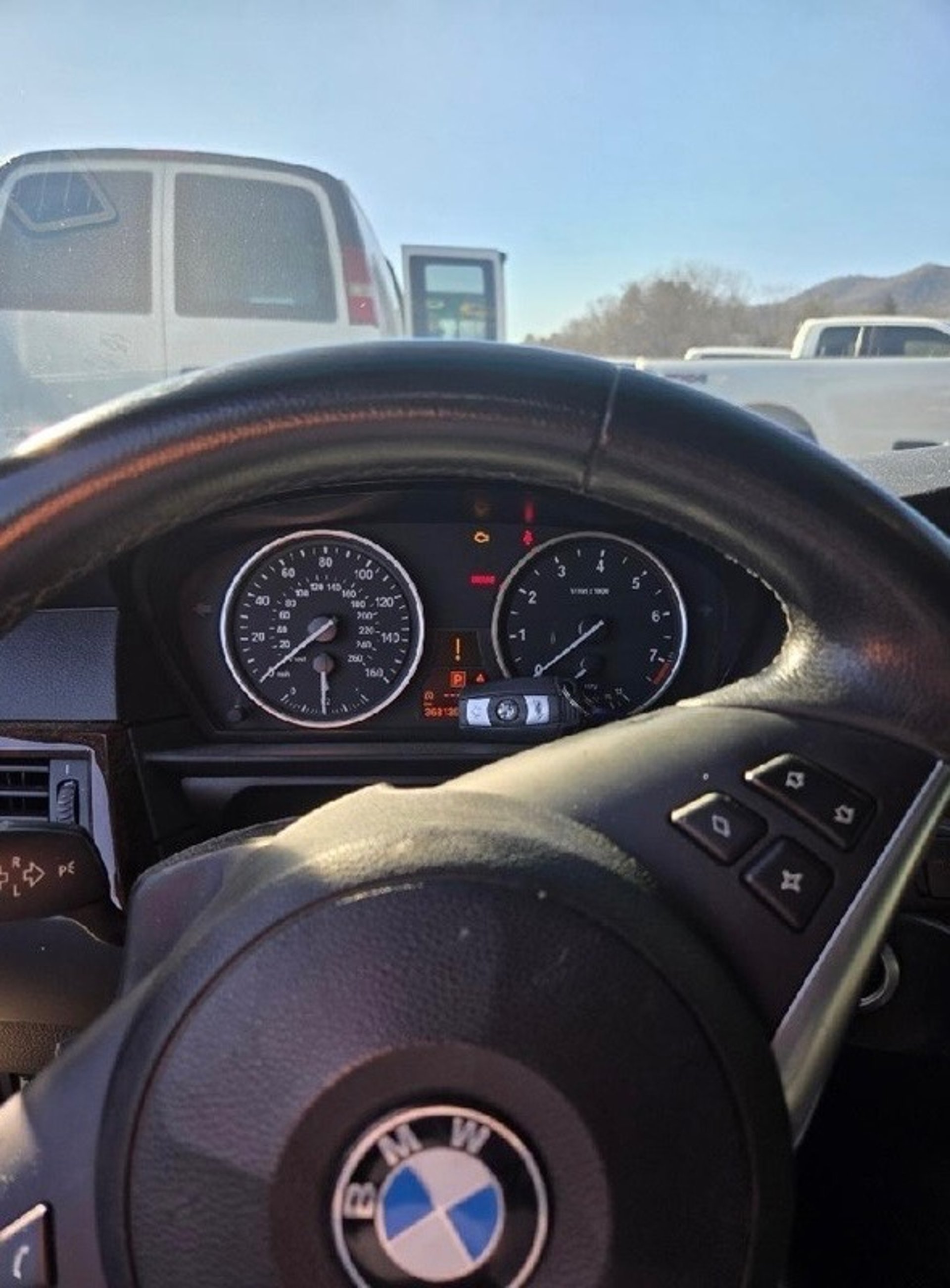 BMW vehicle interior during an automotive locksmith service in Burnsville, NC