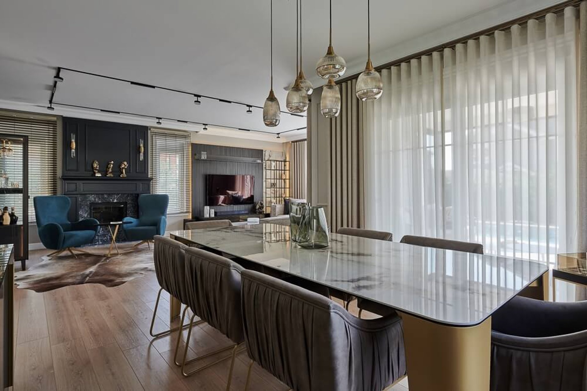 black blue and yellow textile