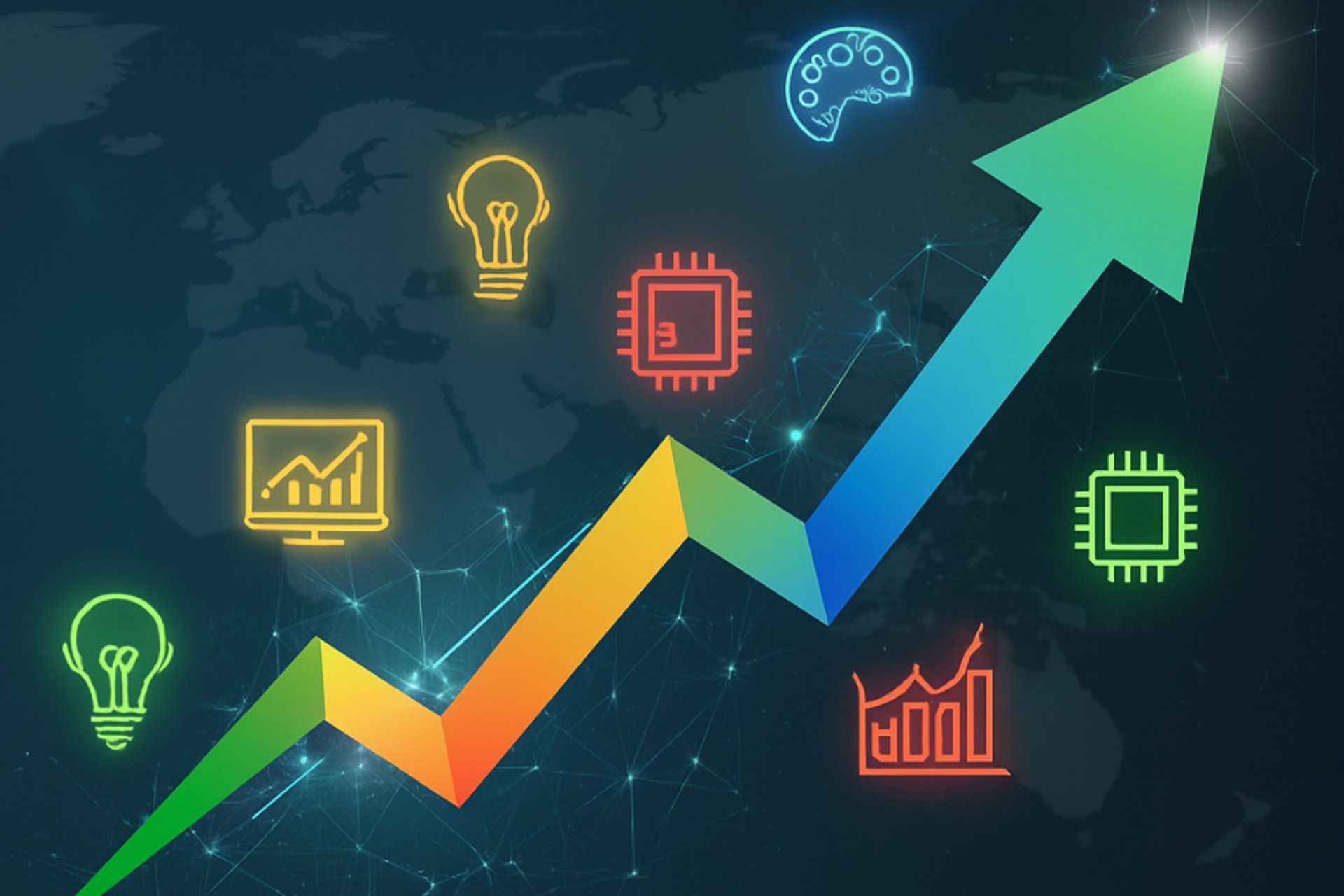 a computer screen with a rocket on top of it