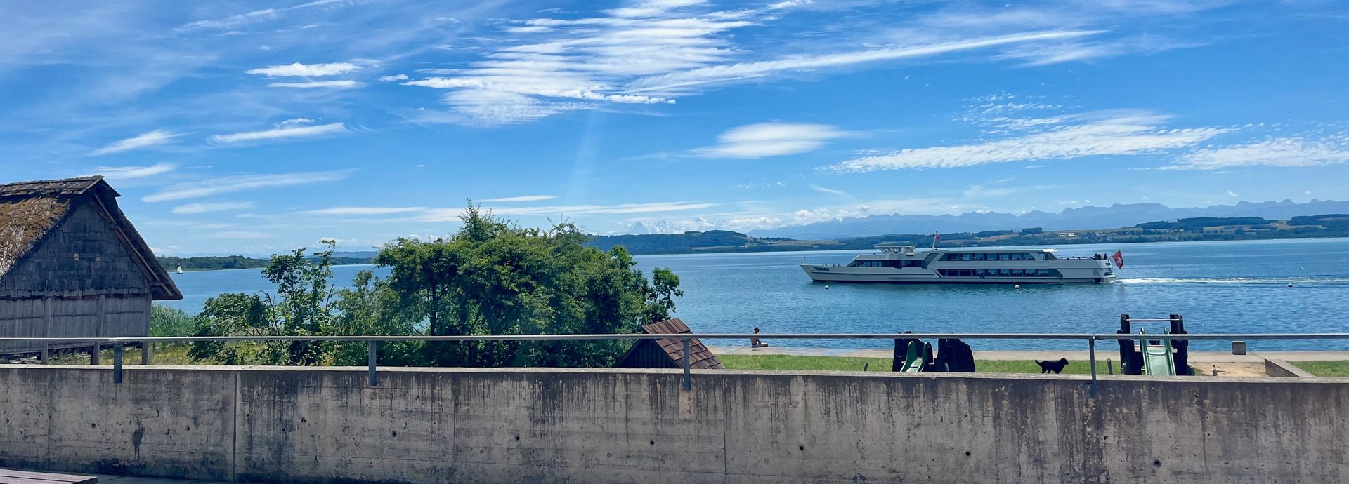 View of Lake Neuchâtel in Switzerland