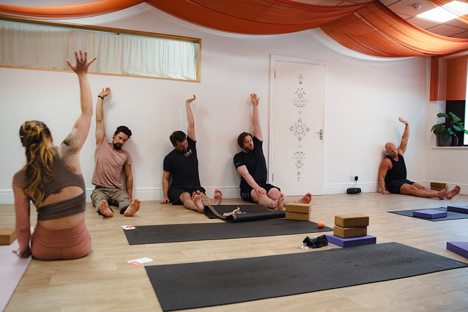 Three white bowls sitting on top of a table