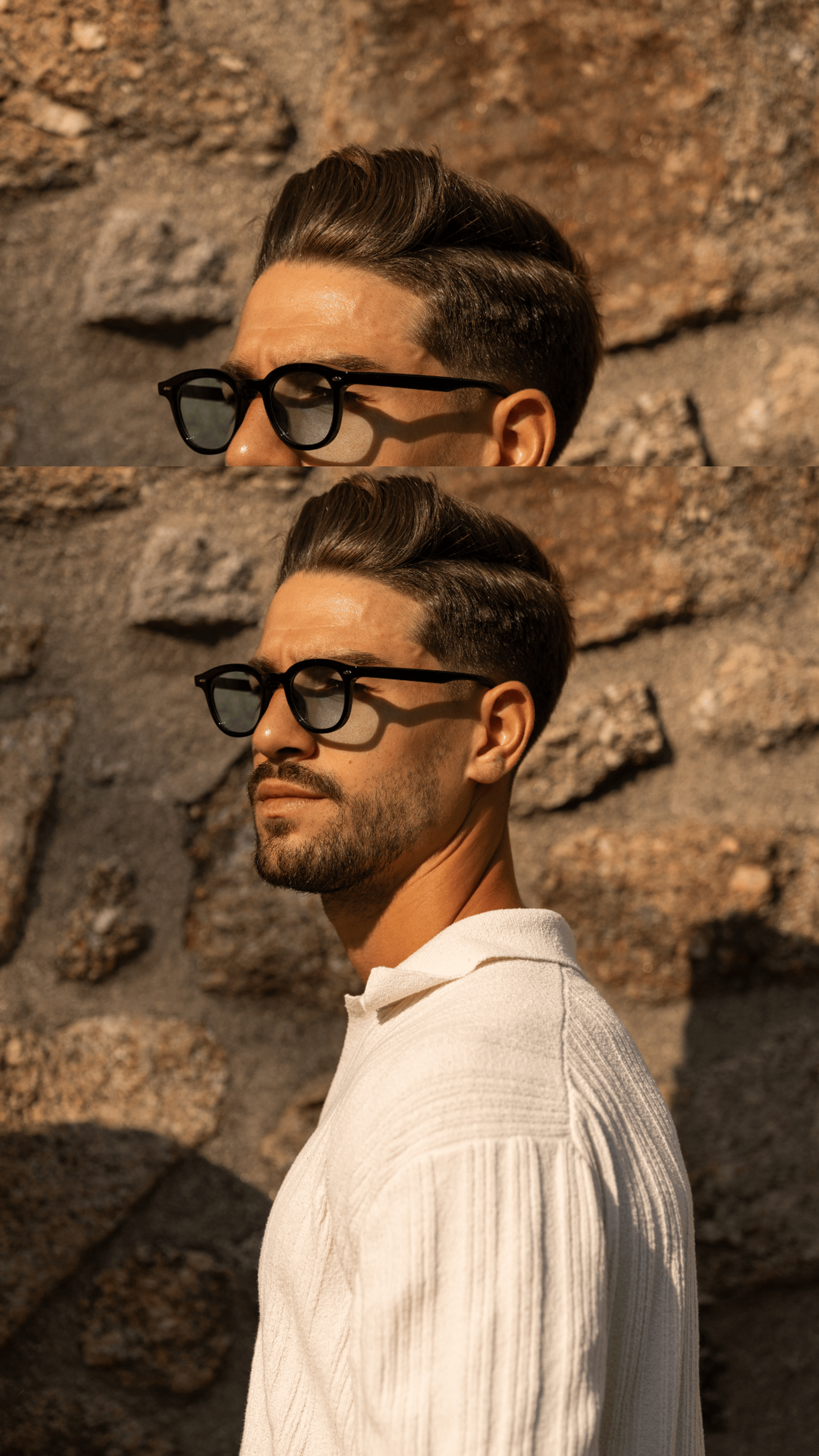 sunglasses beside a purse