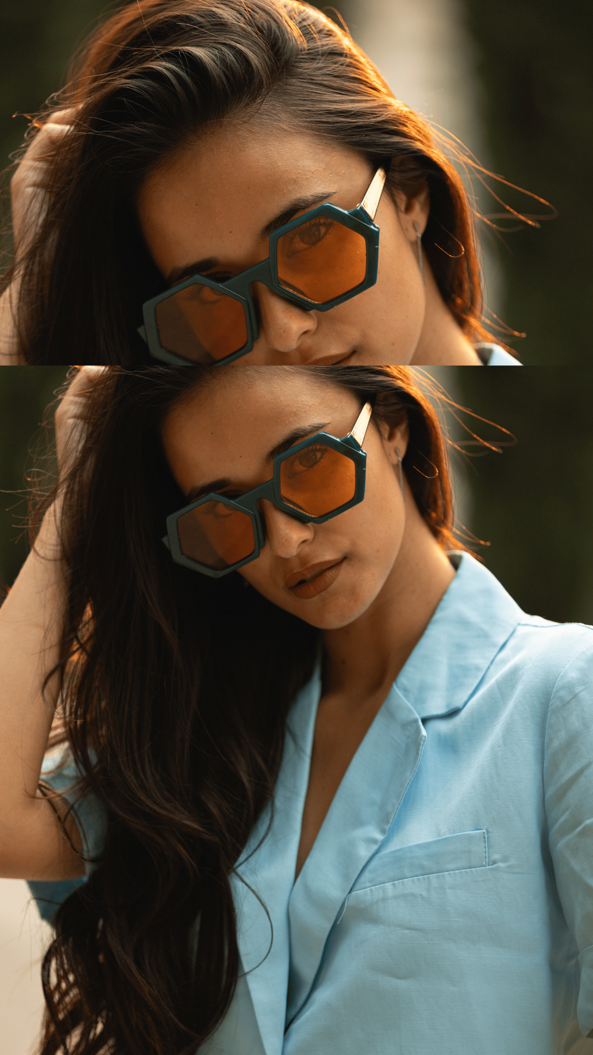 woman in black shirt wearing eyeglasses smiling