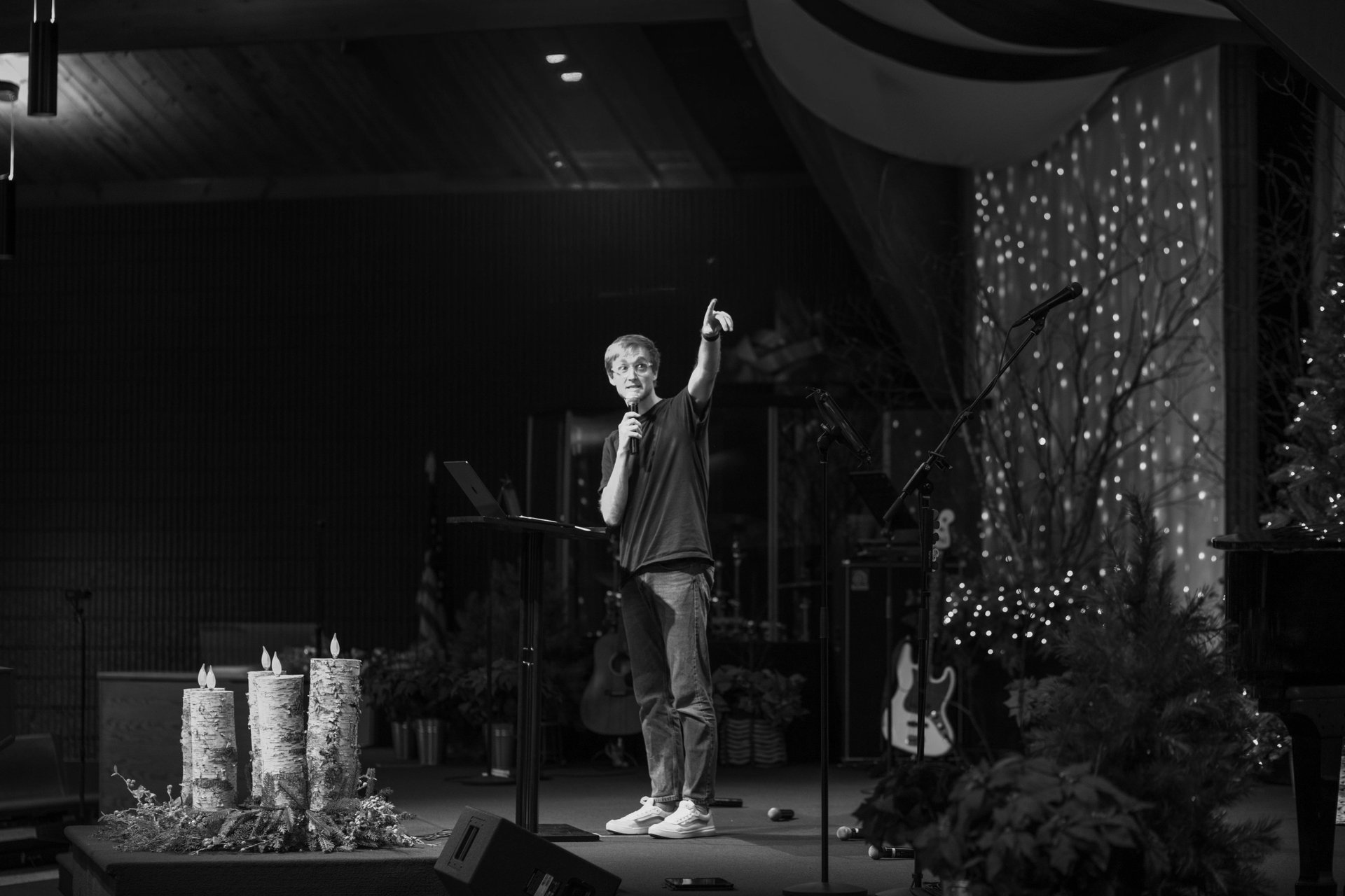 an abstract photo of a curved building with a blue sky in the background