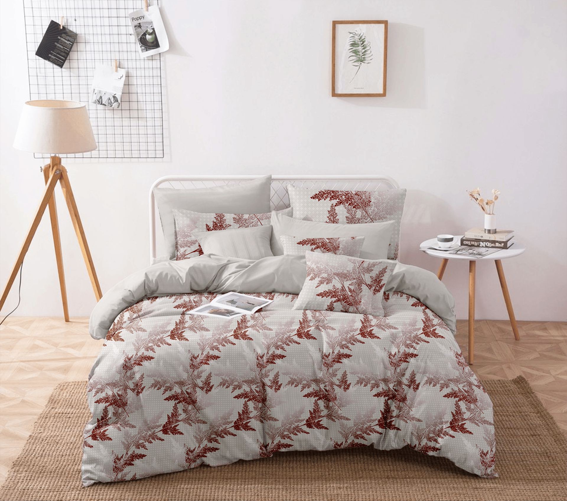 black and white bed linen