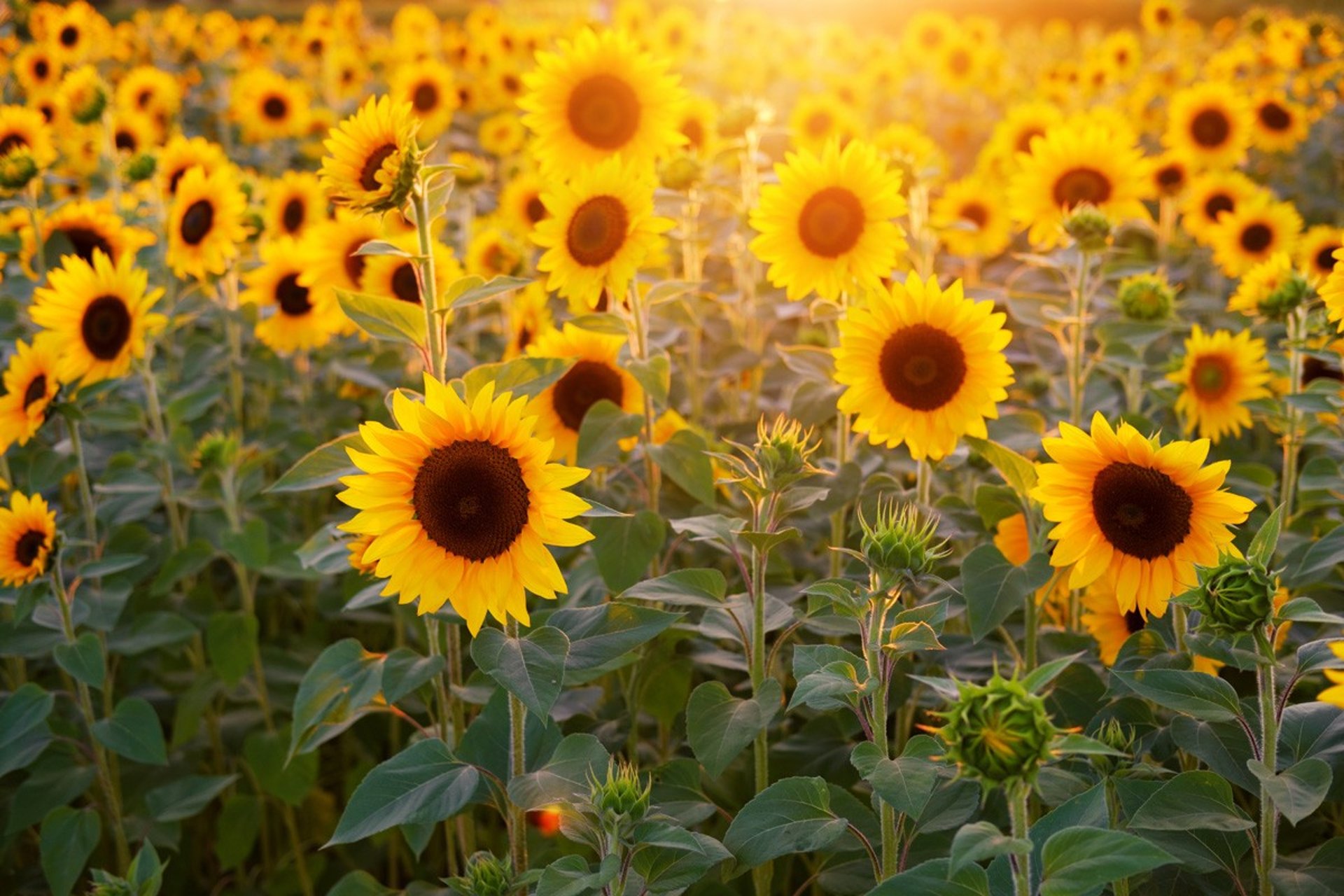 yellow sunflower field