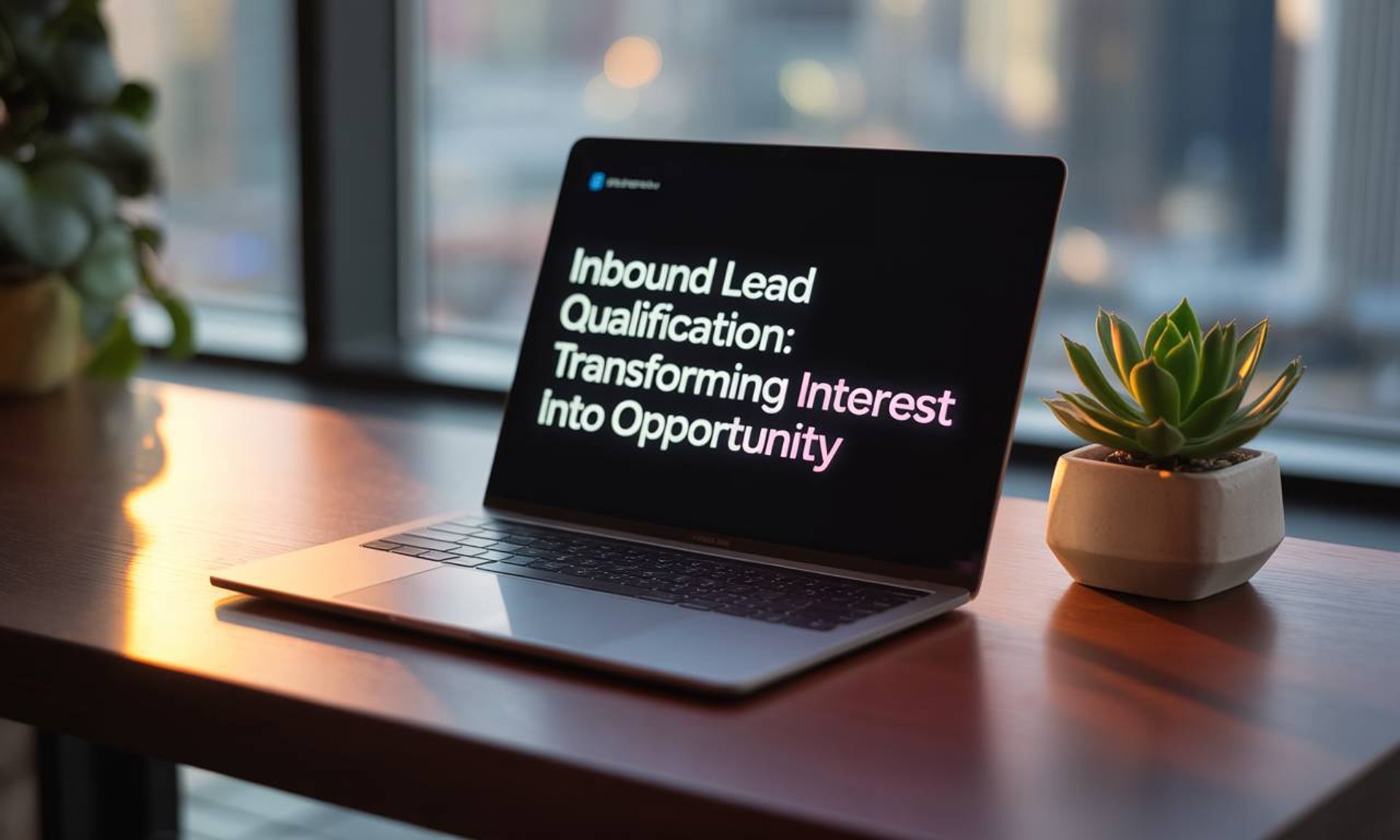 laptop with inbound text