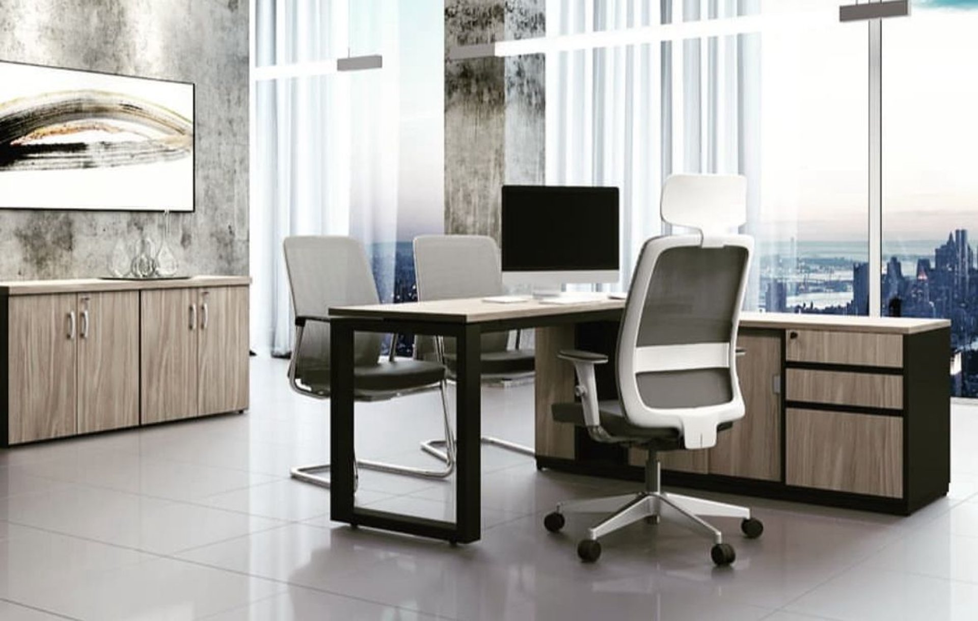 gray computer monitor