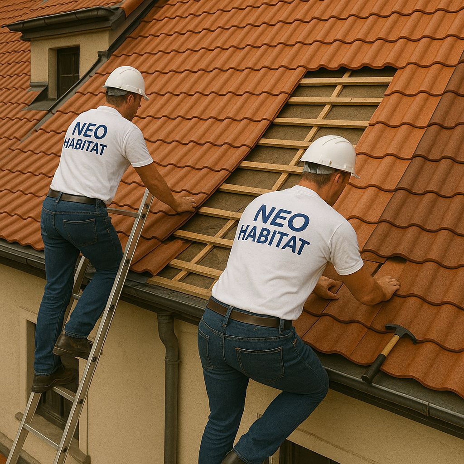 brown roof tiles