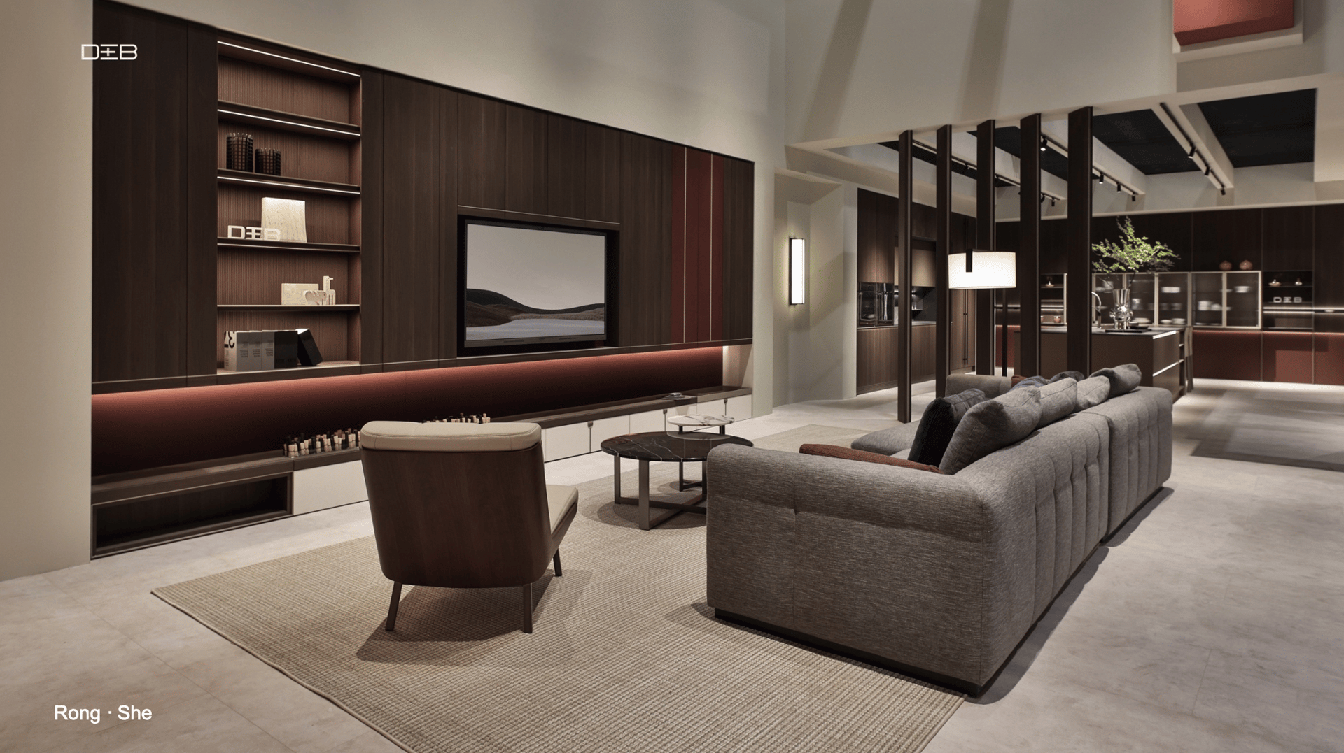 a bedroom with a bed in a room