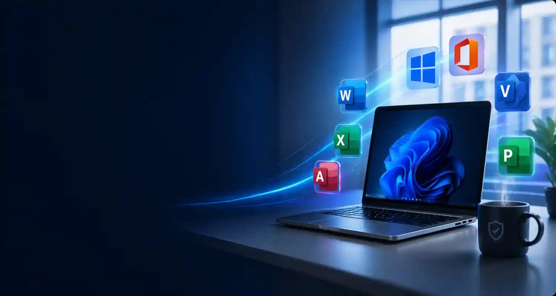 a laptop computer sitting on top of a wooden table