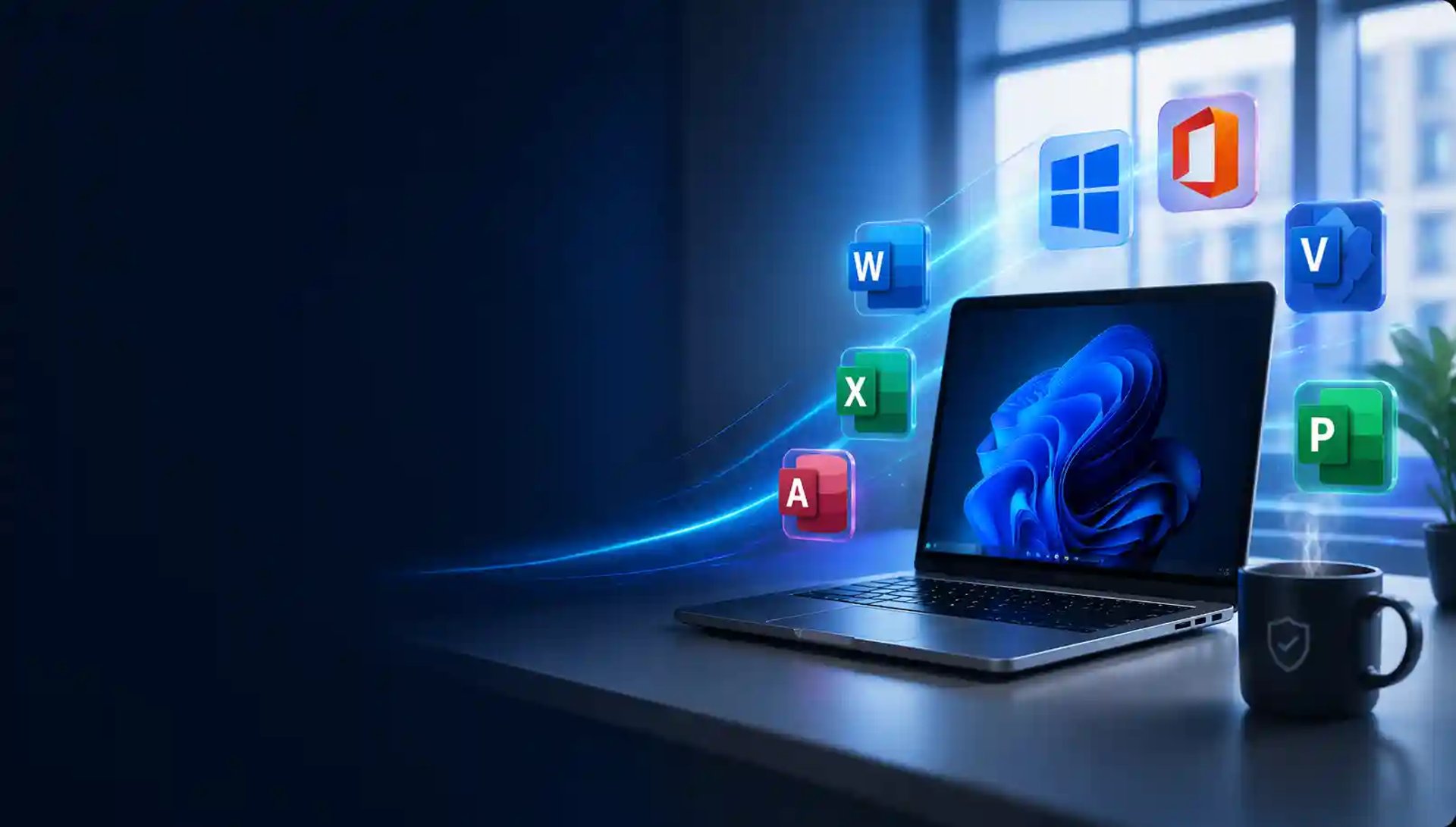 a laptop computer sitting on top of a wooden table